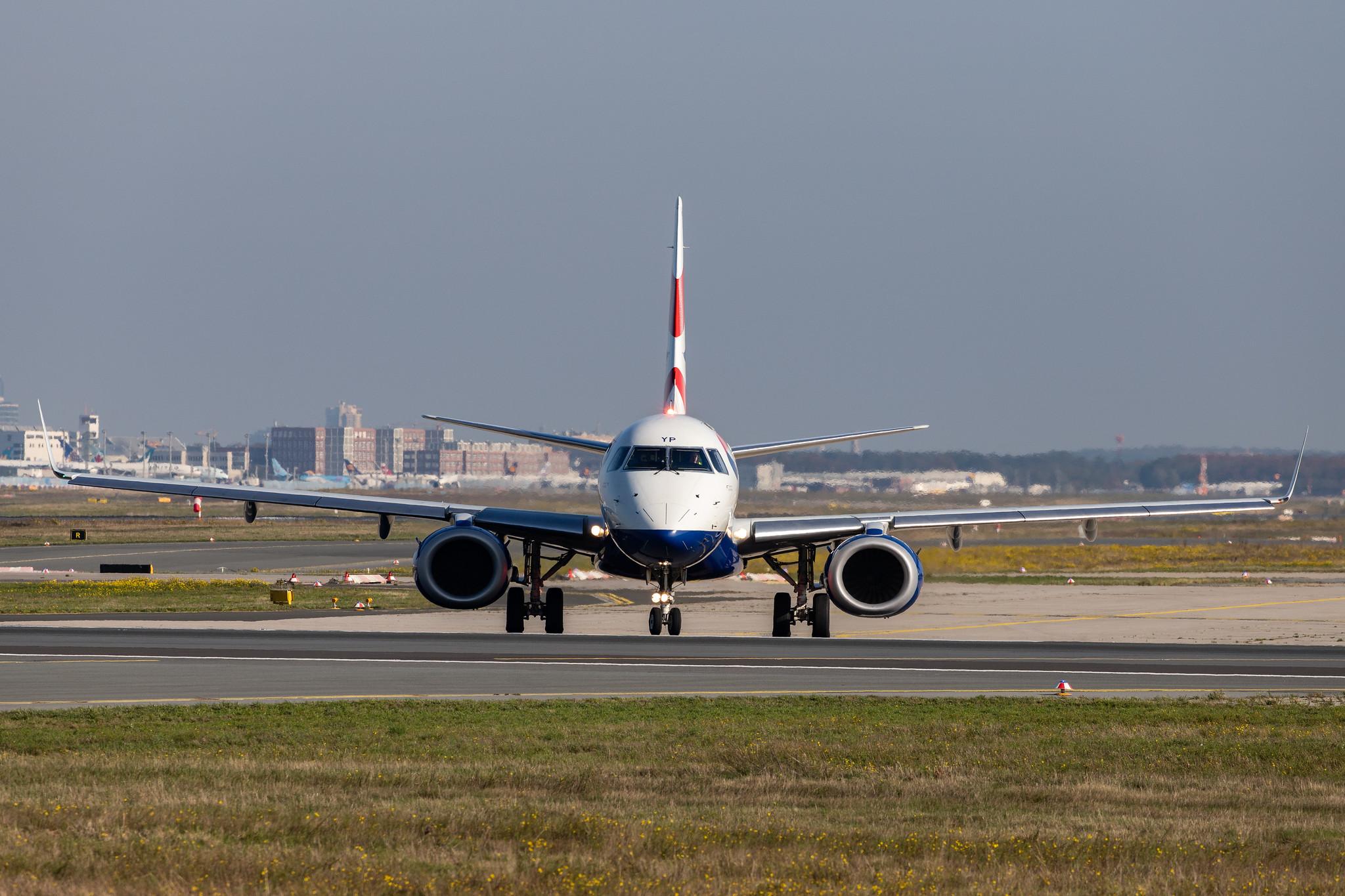 Frankfurt Airport: British Airways (BA / BAW) | Operator: BA CityFlyer |  Embraer ERJ-190SR E190 | G-LCYP | MSN 19000443
