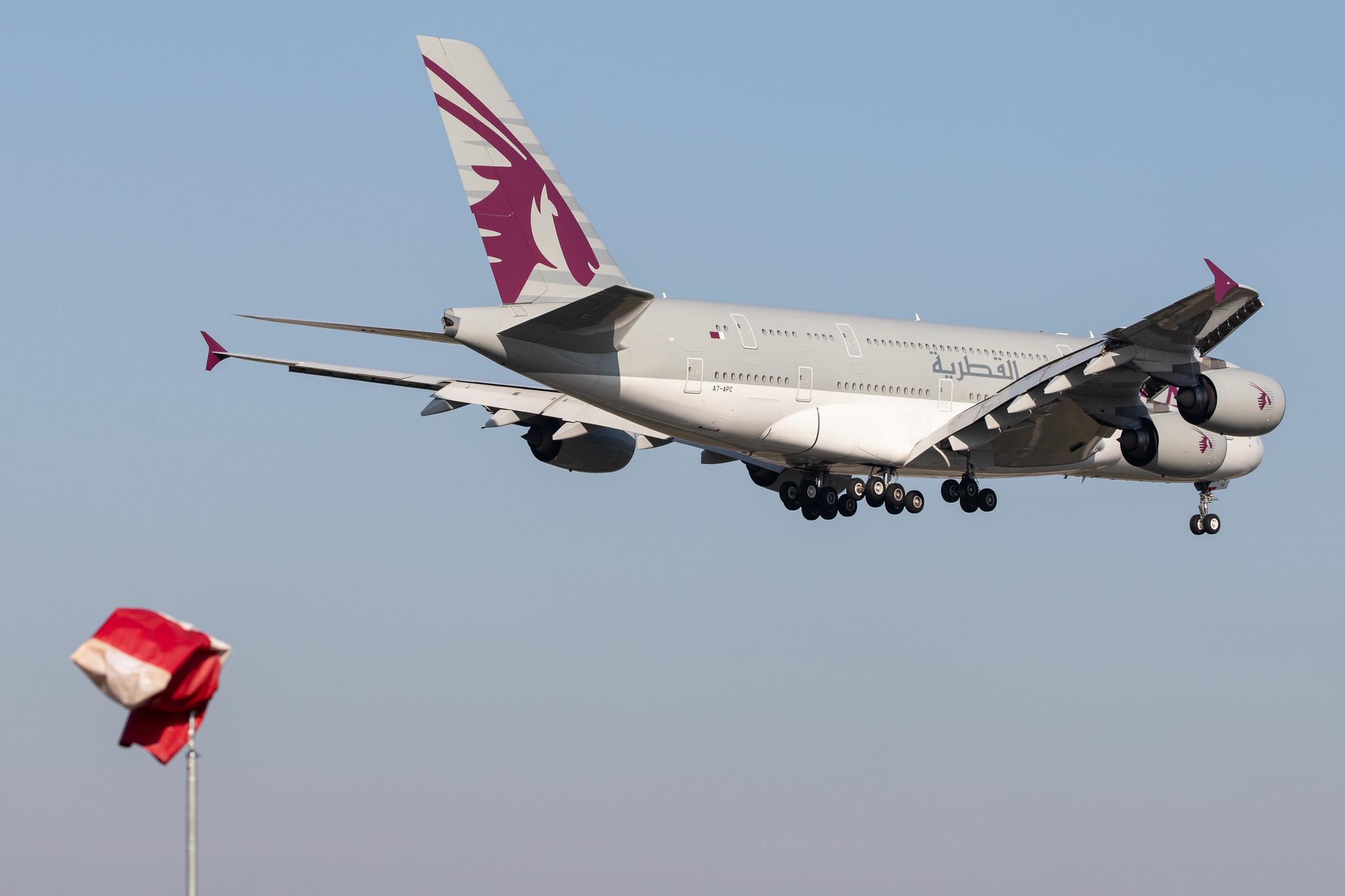Frankfurt Airport: Qatar Airways (QR / QTR) |  Airbus A380-861 A388 | A7-APC | MSN 145