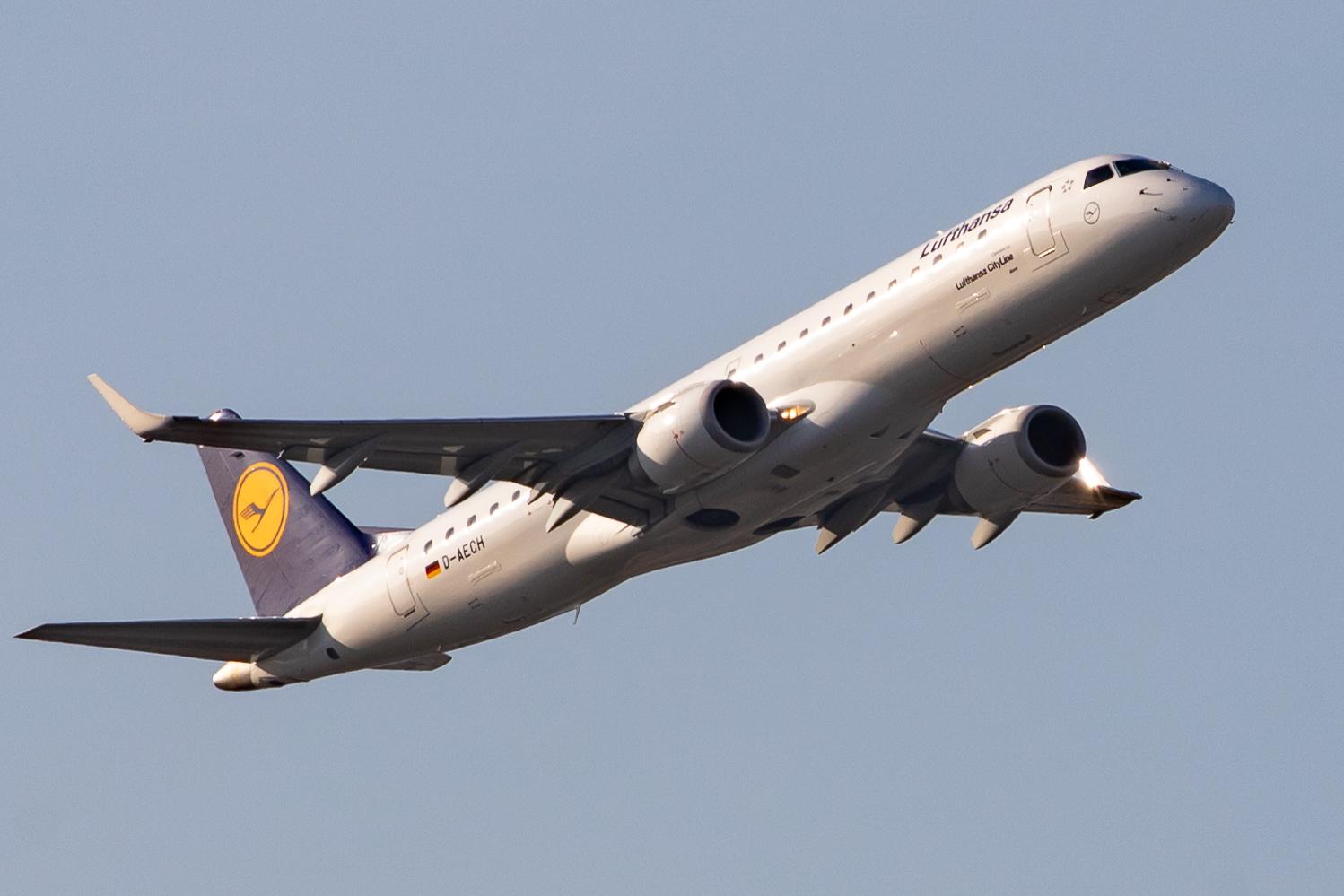 Frankfurt Airport: Lufthansa (LH / DLH) | Operator: Lufthansa CityLine |  Embraer ERJ-190LR E190 | D-AECH | MSN 19000376