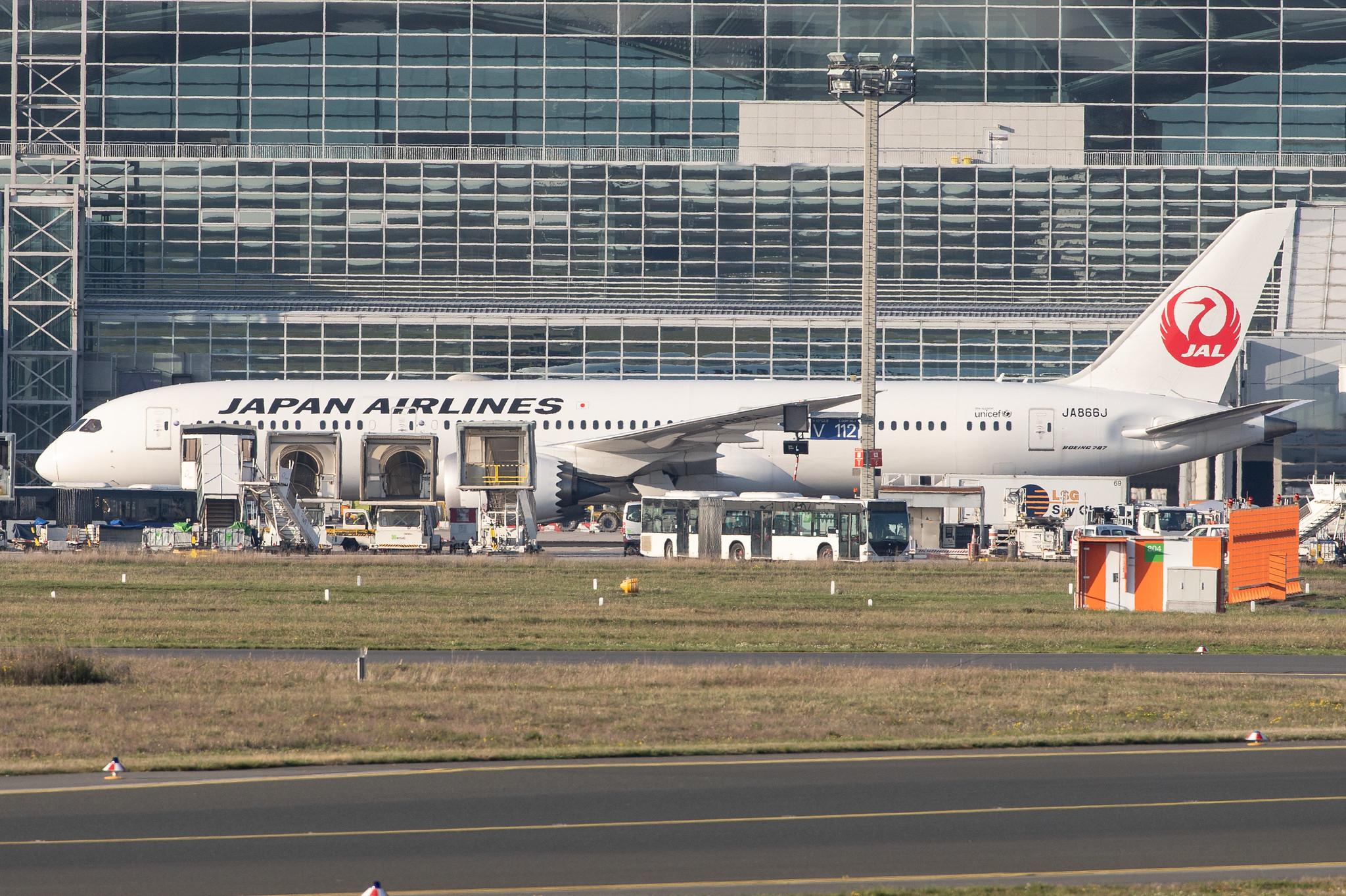 Frankfurt Airport: Japan Airlines (JL / JAL) |  Boeing 787-9 Dreamliner B789 | JA866J | MSN 35423
