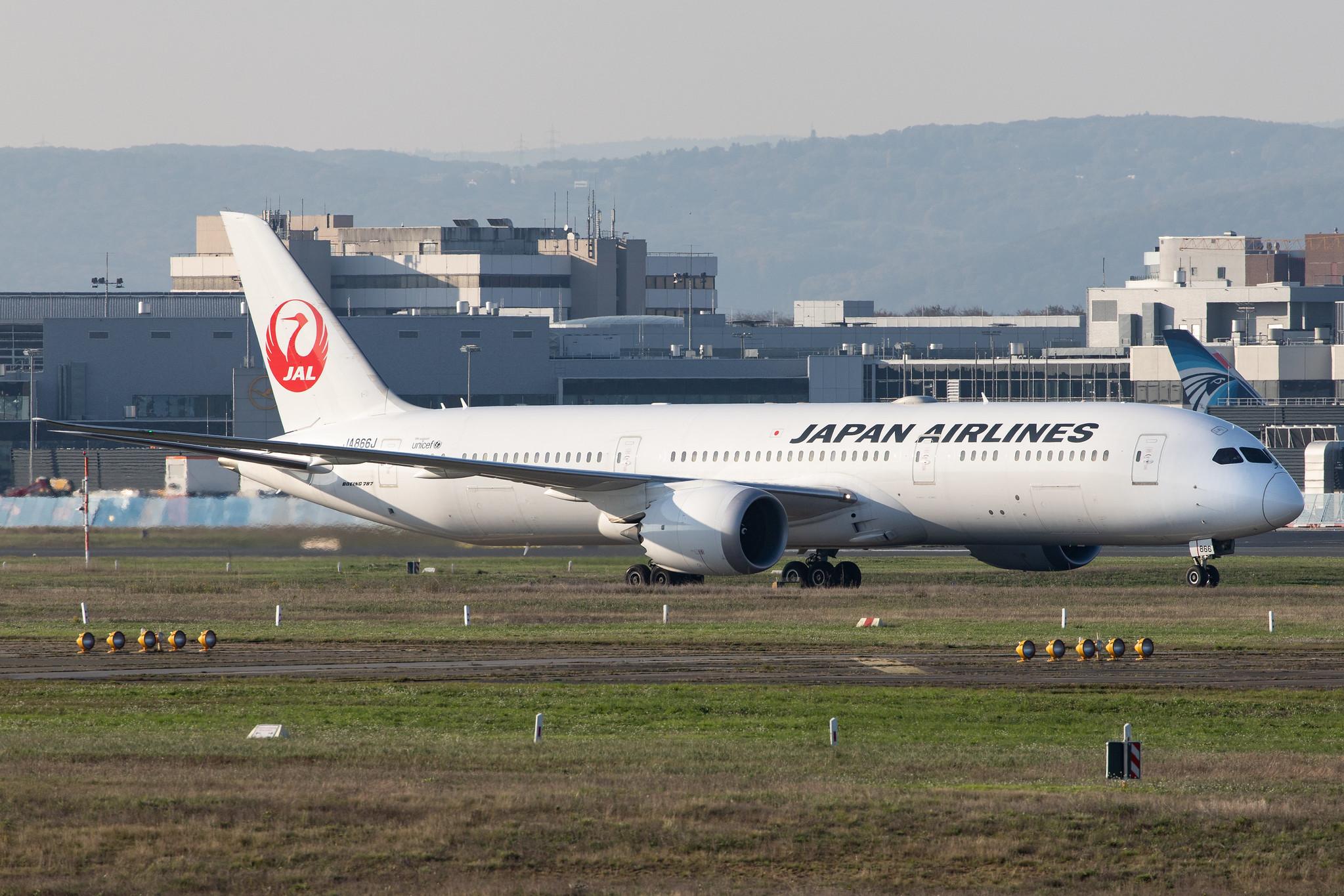 Frankfurt Airport: Japan Airlines (JL / JAL) |  Boeing 787-9 Dreamliner B789 | JA866J | MSN 35423