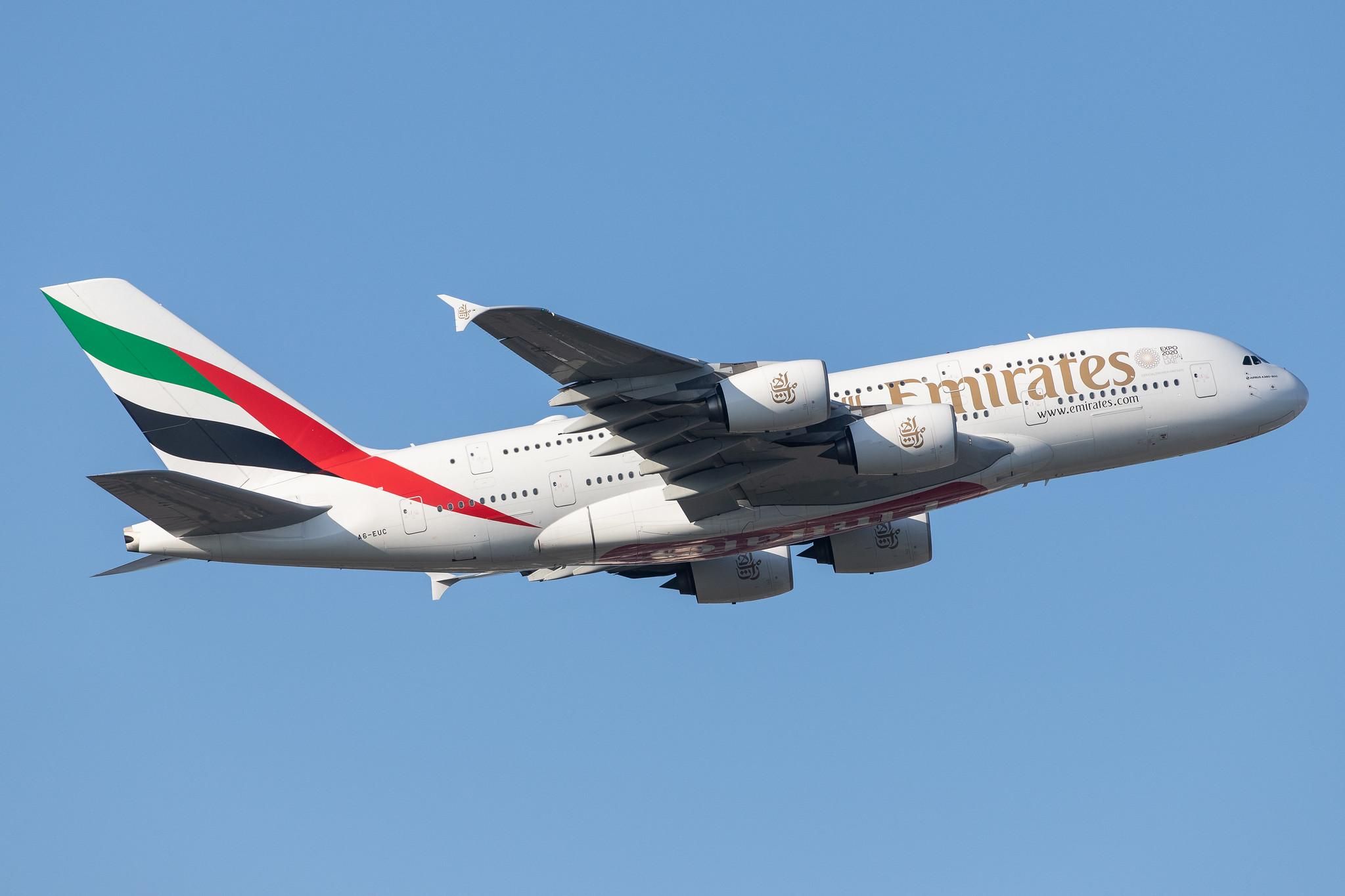 Frankfurt Airport: Emirates (EK / UAE) |  Airbus A380-861 A388 | A6-EUC | MSN 214