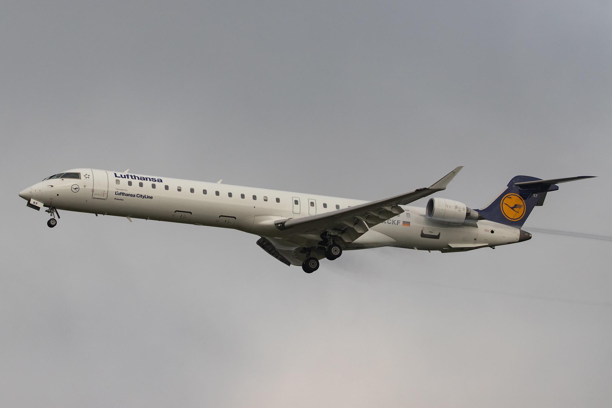 Frankfurt Airport: Lufthansa (LH / DLH) | Operator: Lufthansa CityLine |  Bombardier CRJ-900LR CRJ9 | D-ACKF | MSN 15083
