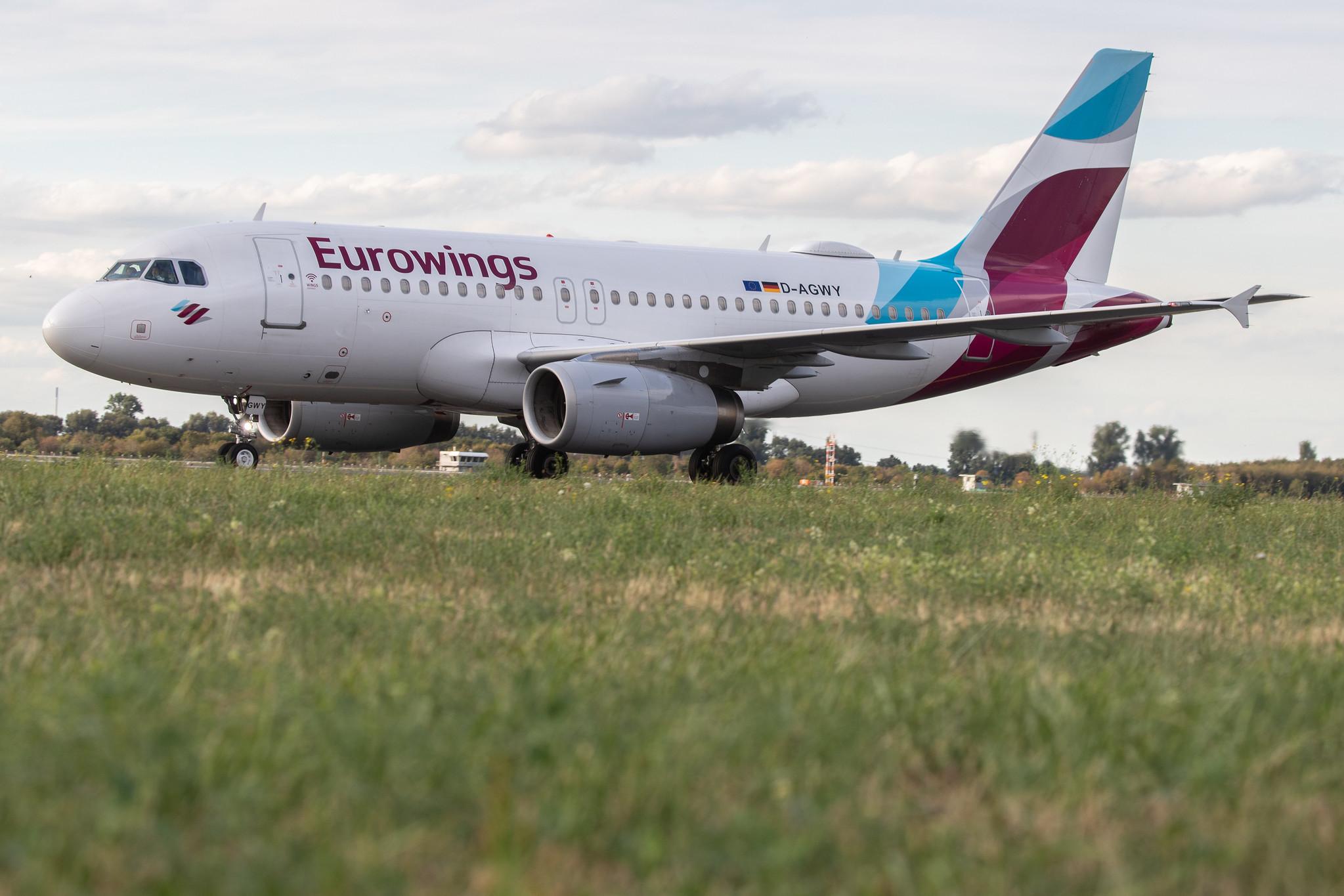 Düsseldorf Airport: Eurowings (EW / EWG) |  Airbus A319-132 A319 | D-AGWY | MSN 5941