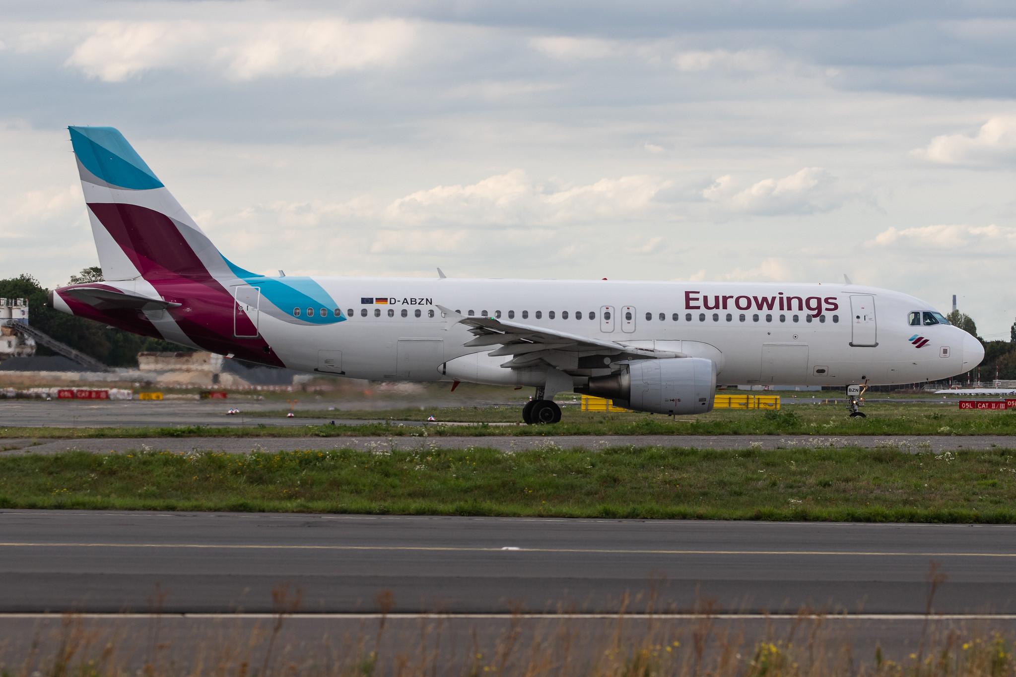 Düsseldorf Airport: Eurowings (EW / EWG) |  Airbus A320-216 A320 | D-ABZN | MSN 3080