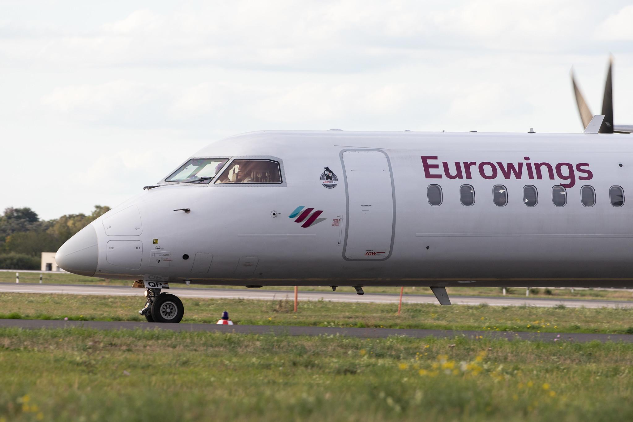 Düsseldorf Airport: Eurowings (EW / EWG) | Operator: Luftfahrtgesellschaft Walter |  De Havilland Canada Dash 8-400 DH8D | D-ABQP | MSN 4137
