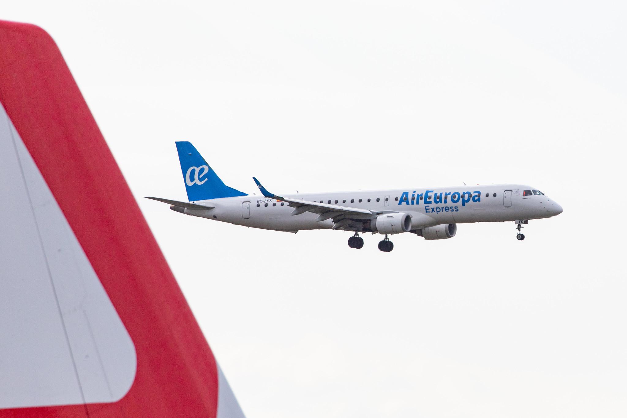 Düsseldorf Airport: Air Europa (UX / AEA) | Operator: Air Europa Express |  Embraer ERJ-195LR E195 | EC-LEK | MSN 19000344