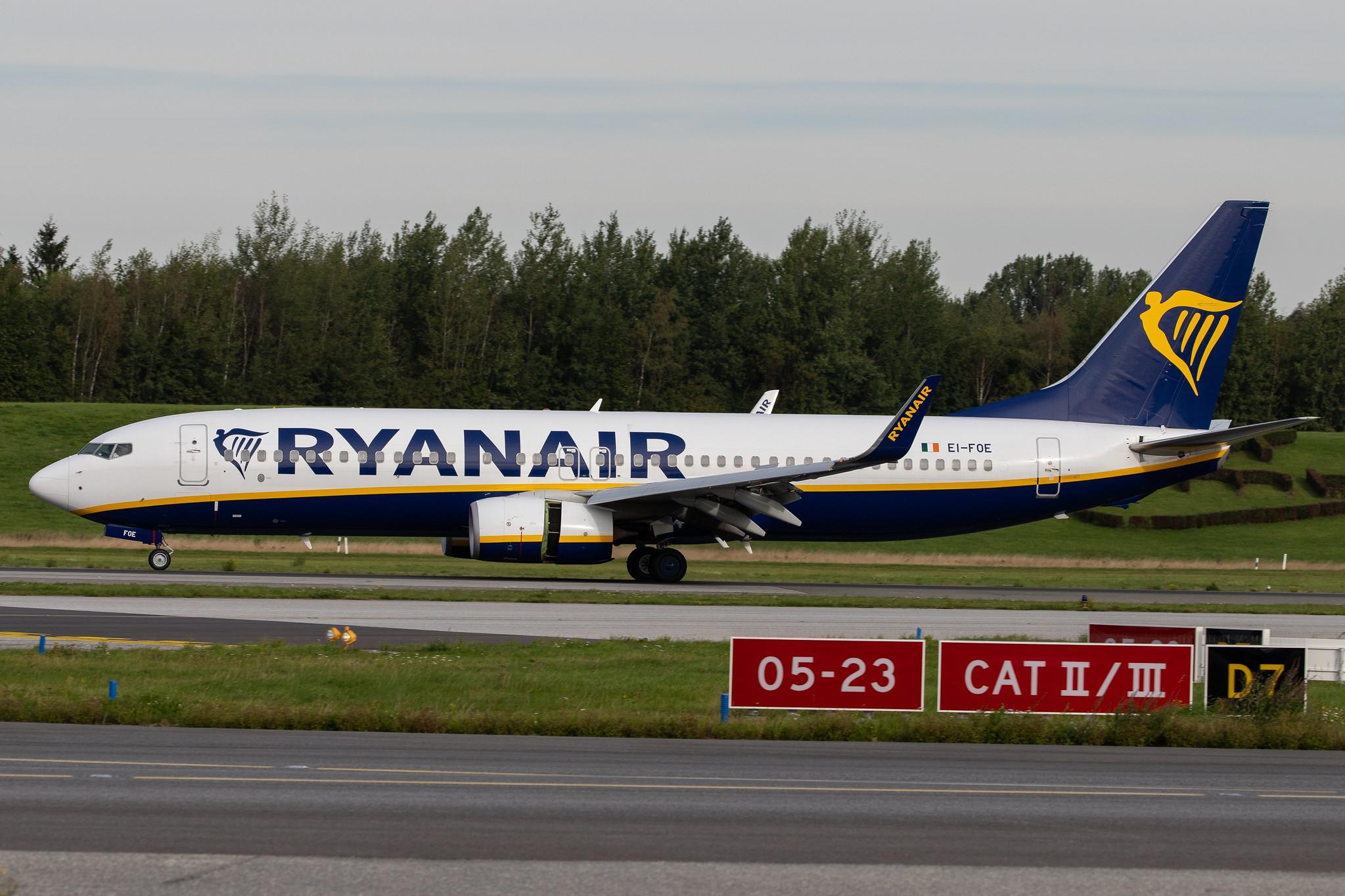 Hamburg Airport: Ryanair (FR / RYR) |  Boeing 737-8AS B738 | EI-FOE | MSN 44713