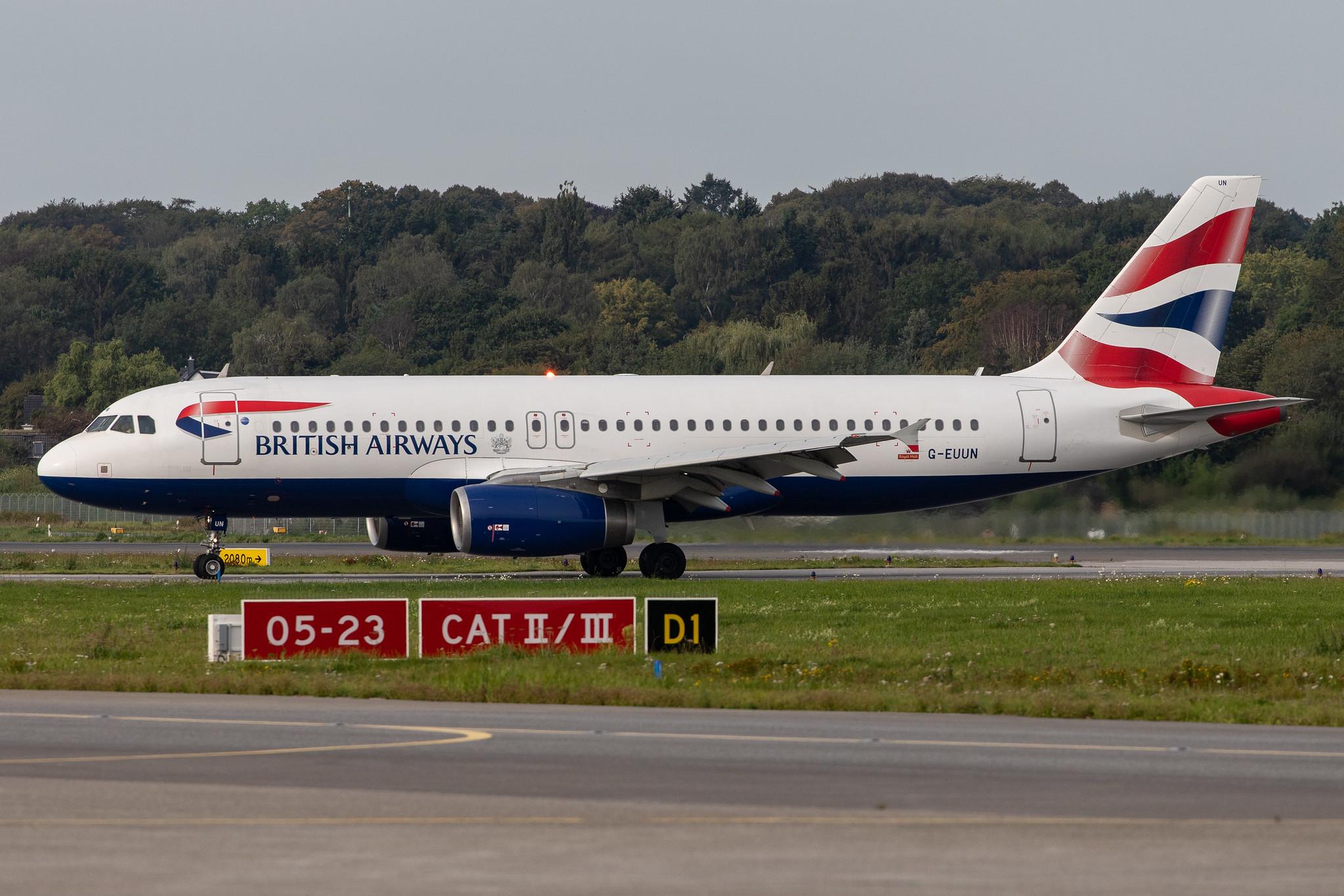 Hamburg Airport: British Airways (BA / BAW) |  Airbus A320-232 A320 | G-EUUN | MSN 1910