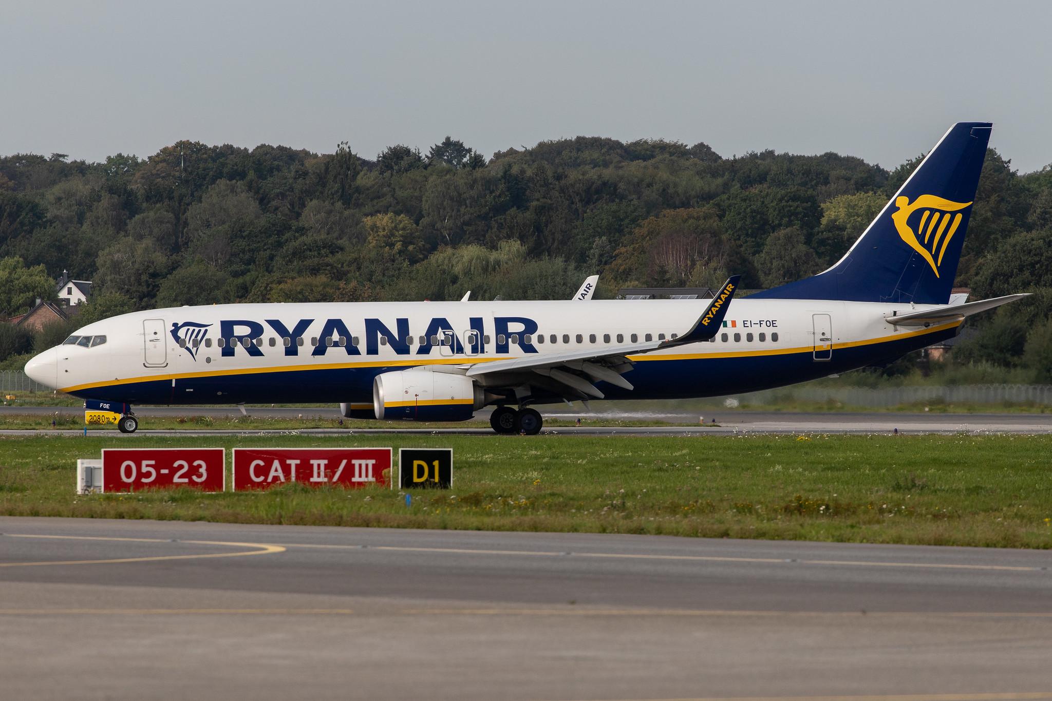 Hamburg Airport: Ryanair (FR / RYR) |  Boeing 737-8AS B738 | EI-FOE | MSN 44713