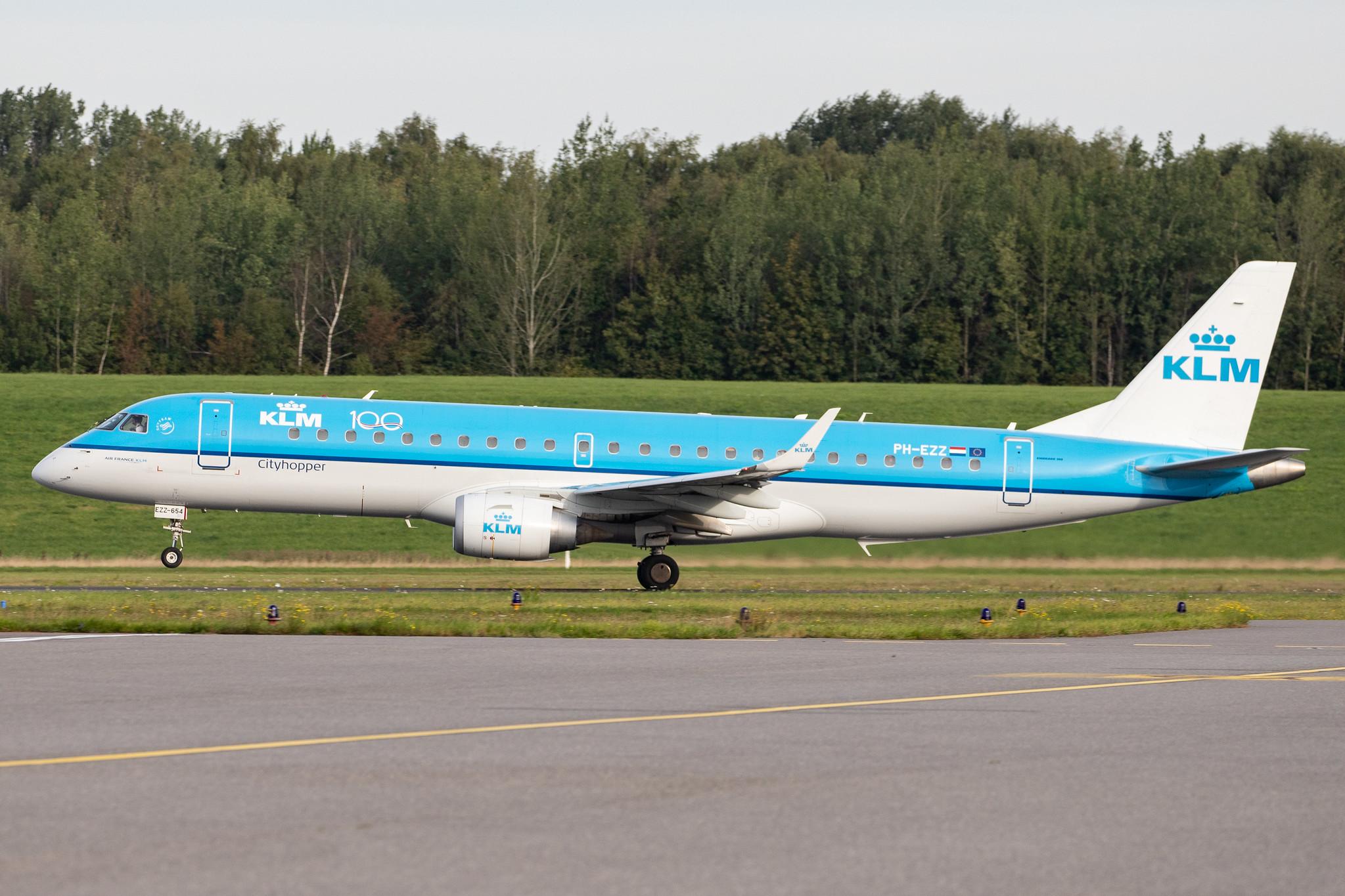 Hamburg Airport: KLM (KL / KLM) | Operator: KLM Cityhopper |  Embraer ERJ-190STD E190 | PH-EZZ | MSN 19000654