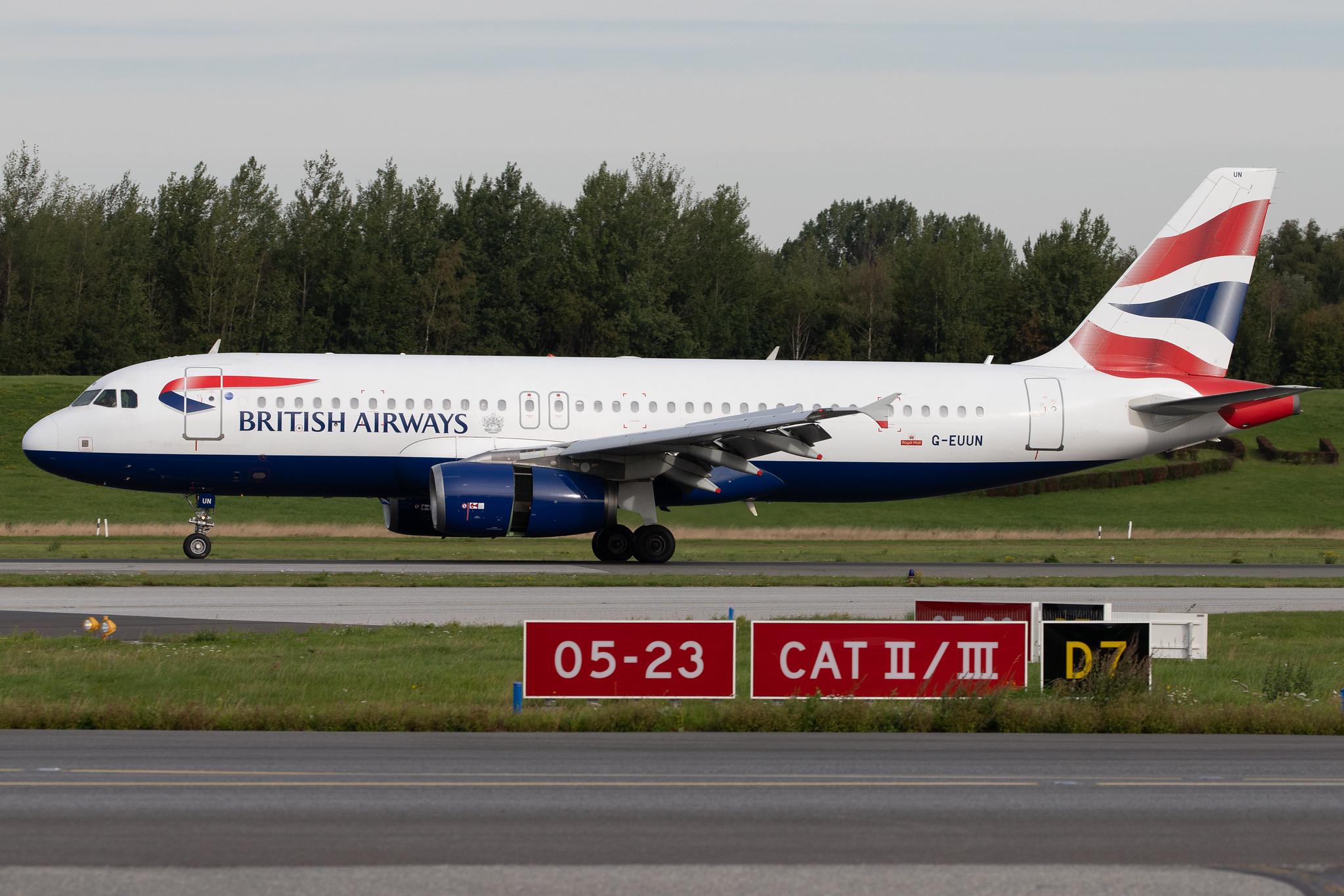 Hamburg Airport: British Airways (BA / BAW) |  Airbus A320-232 A320 | G-EUUN | MSN 1910