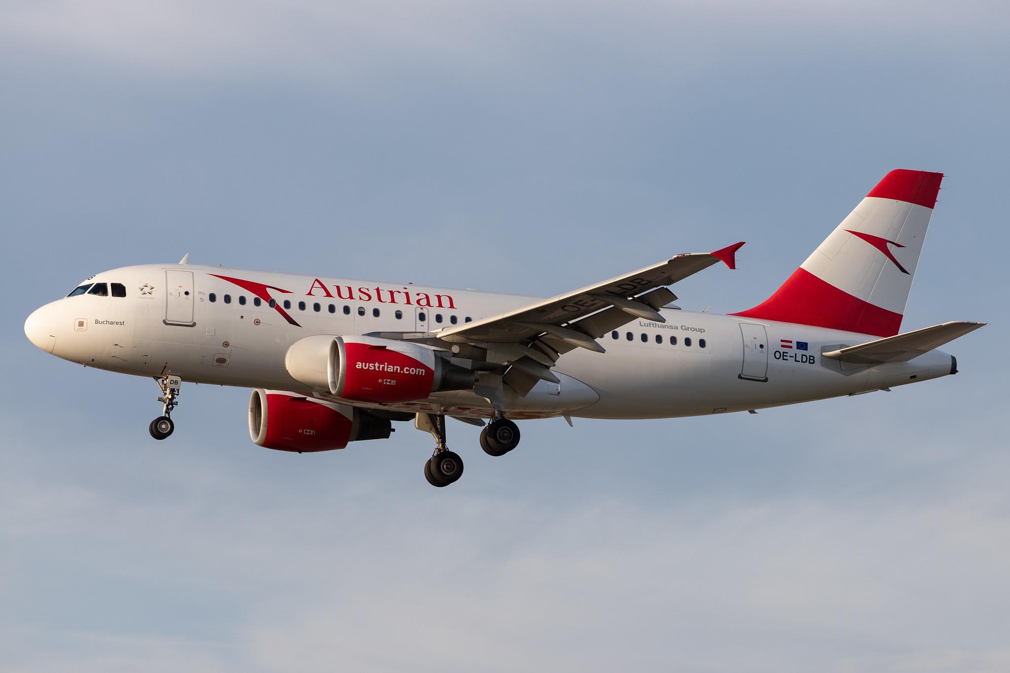 Frankfurt Airport: Austrian Airlines (OS / AUA) |  Airbus A319-112 A319 | OE-LDB | MSN 2174