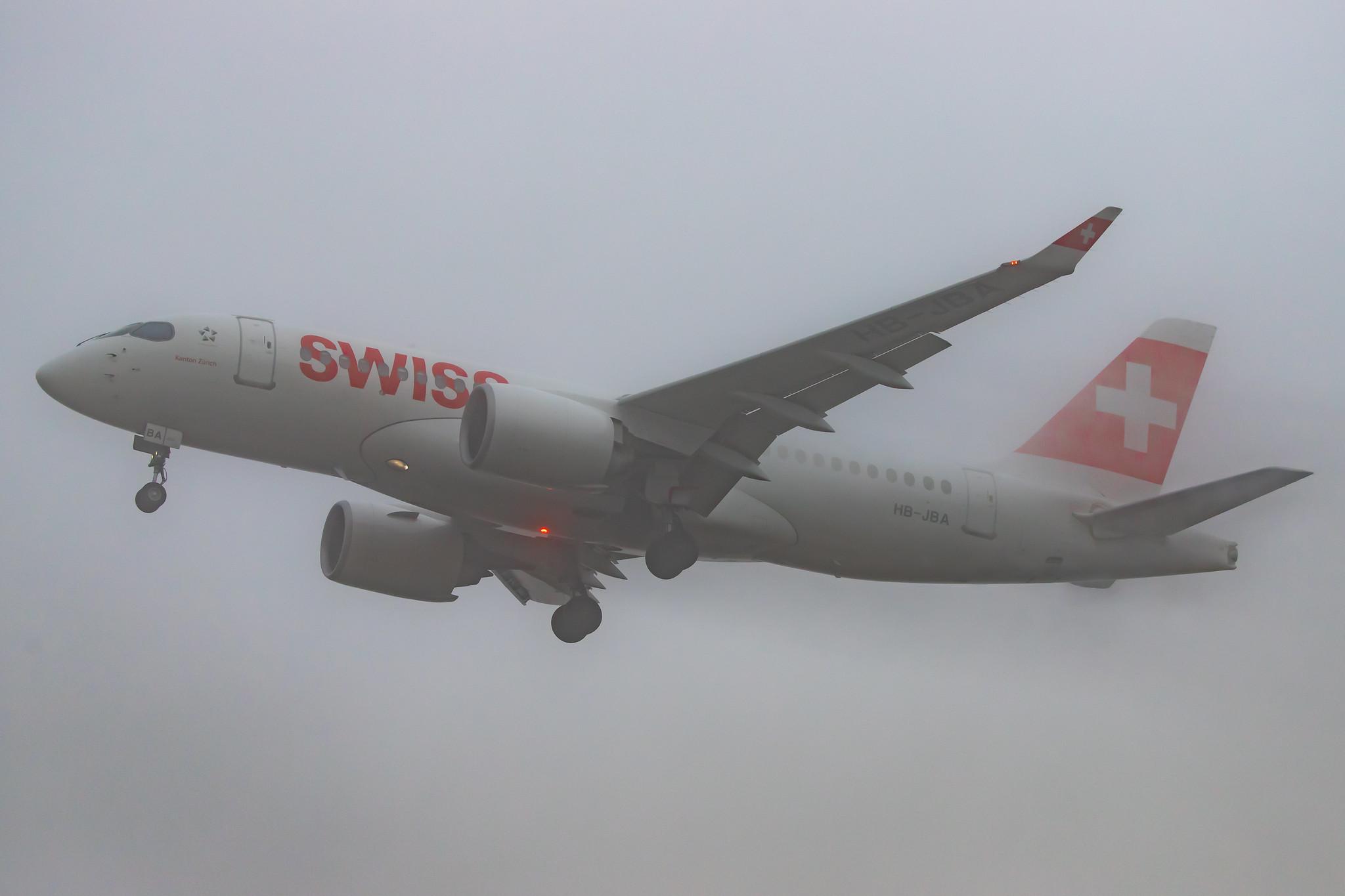 Frankfurt Airport: Swiss (LX / SWR) |  Airbus A220-100 BCS1 | HB-JBA | MSN 50010