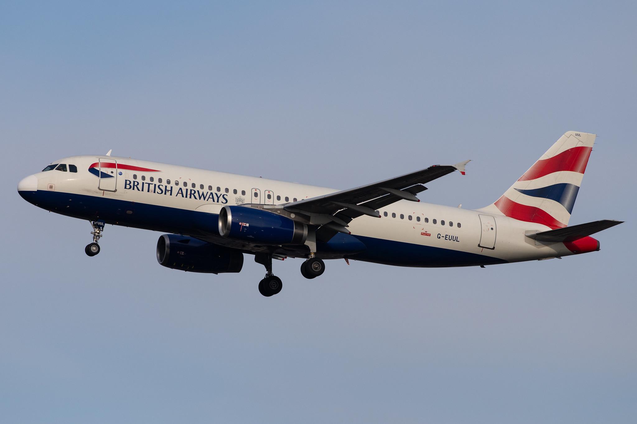 London Heathrow Airport: British Airways (BA / BAW) |  Airbus A320-232 A320 | G-EUUL | MSN 1708