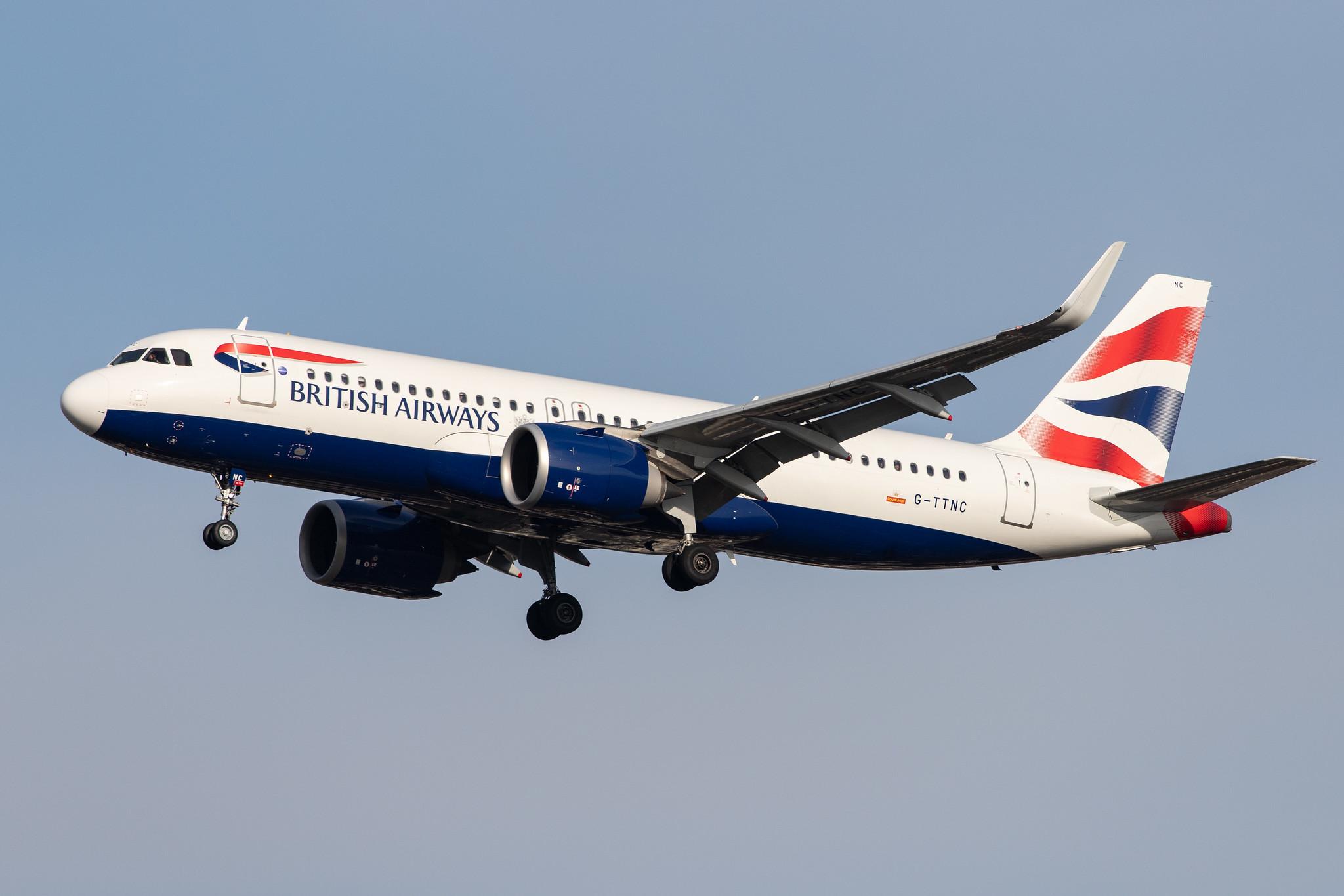 London Heathrow Airport: British Airways (BA / BAW) |  Airbus A320-251N A20N | G-TTNC | MSN 8173