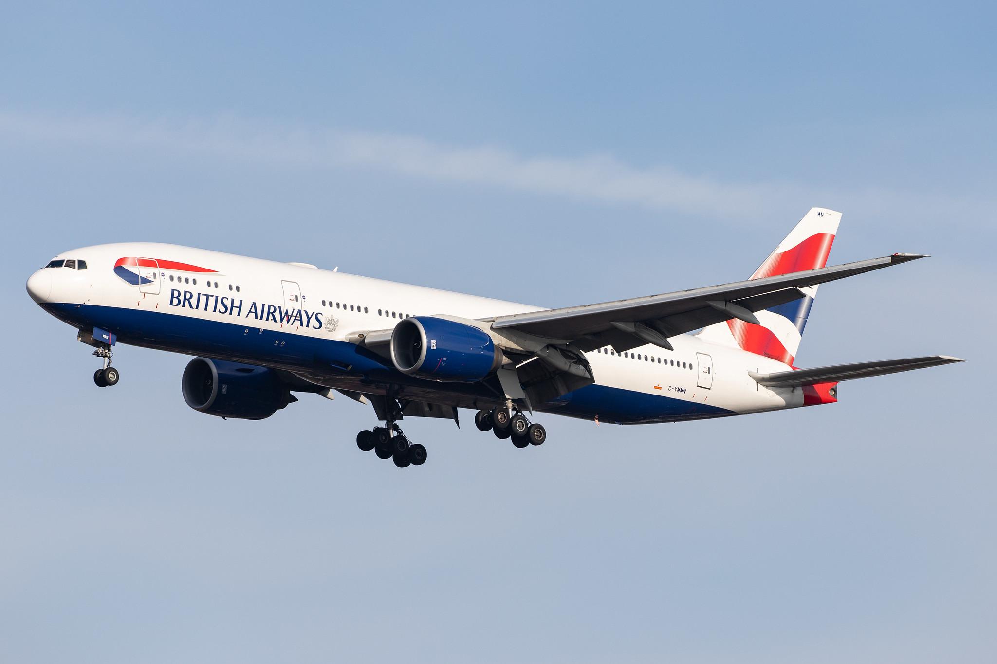 London Heathrow Airport: British Airways (BA / BAW) |  Boeing 777-236(ER) B772 | G-YMMN | MSN 30316