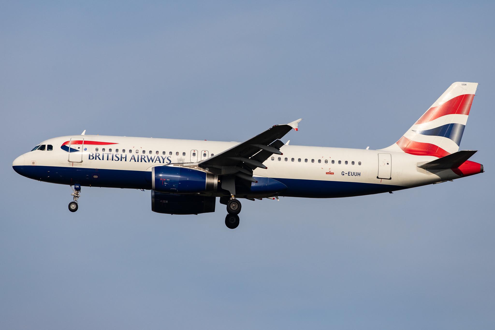 London Heathrow Airport: British Airways (BA / BAW) |  Airbus A320-232 A320 | G-EUUH | MSN 1665