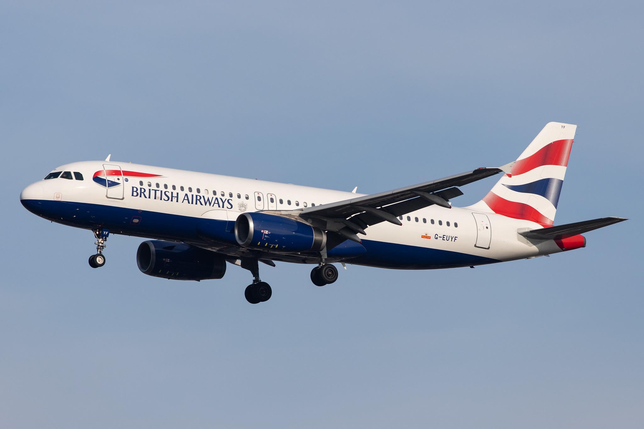 London Heathrow Airport: British Airways (BA / BAW) |  Airbus A320-232 A320 | G-EUYF | MSN 4185