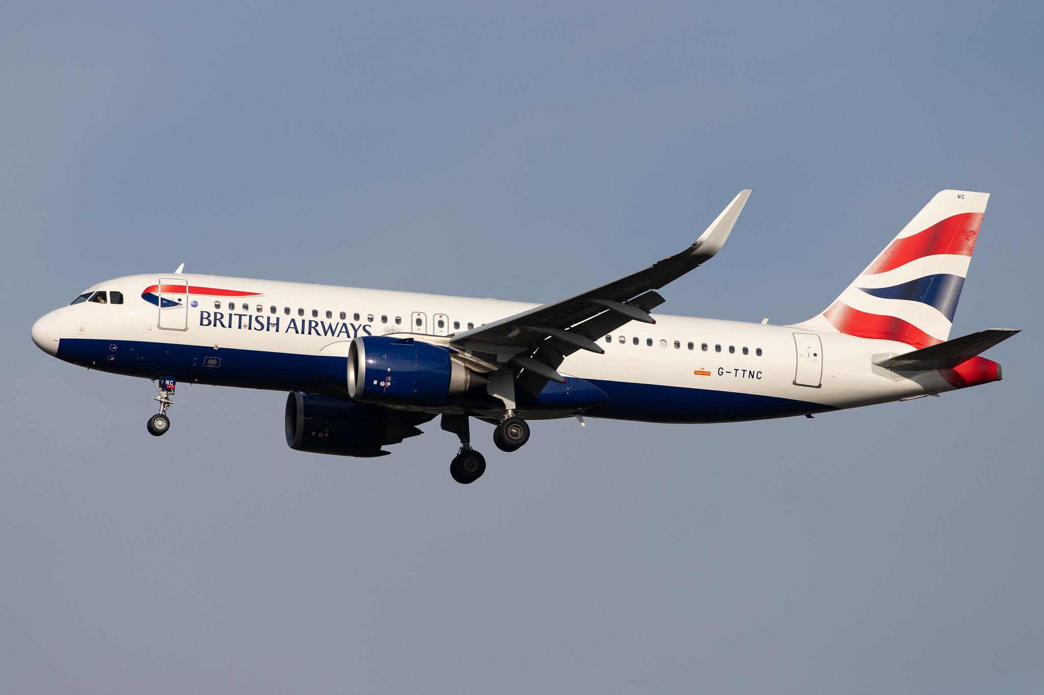 London Heathrow Airport: British Airways (BA / BAW) |  Airbus A320-251N A20N | G-TTNC | MSN 8173