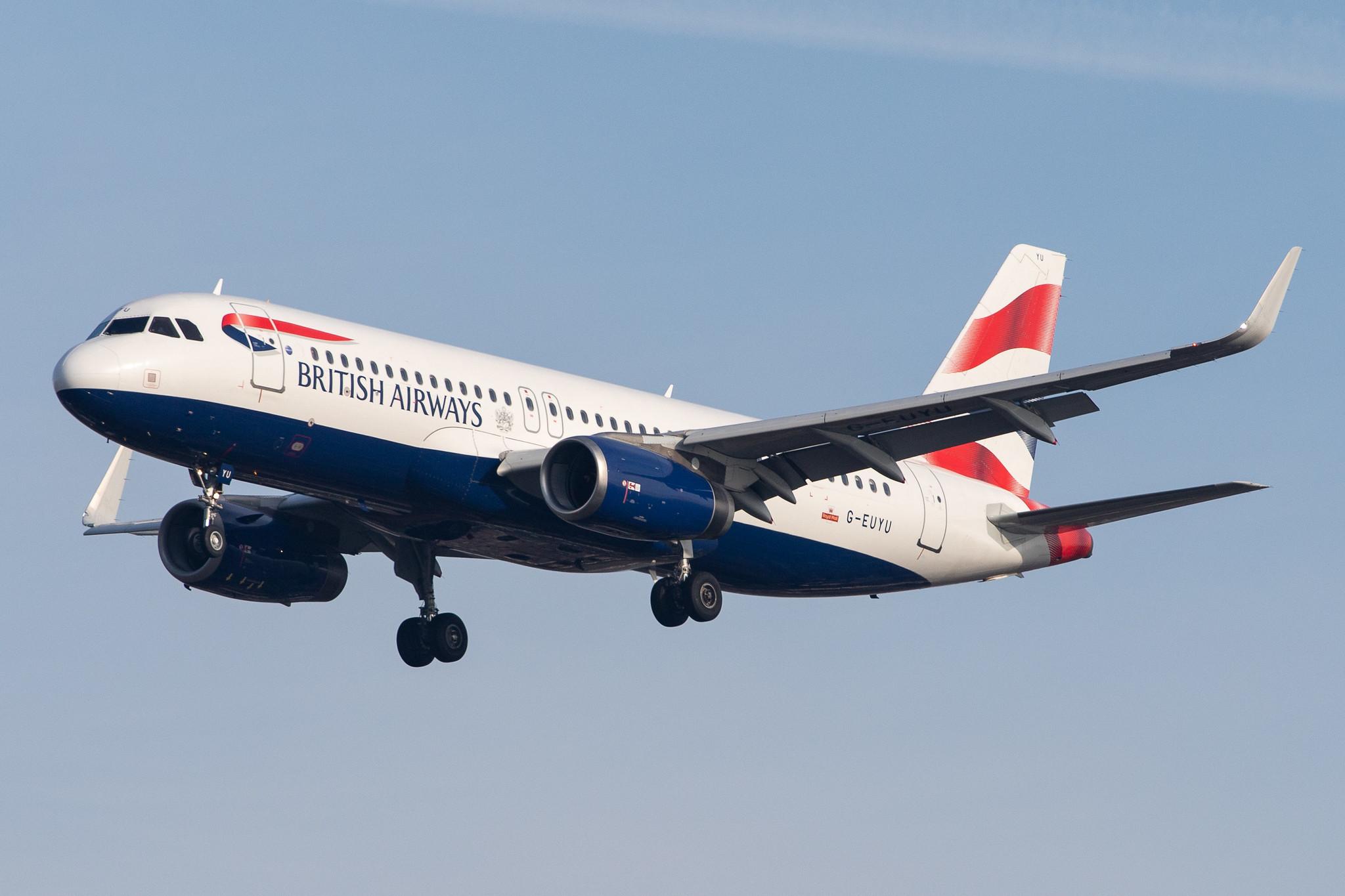 London Heathrow Airport: British Airways (BA / BAW) |  Airbus A320-232 A320 | G-EUYU | MSN 6028