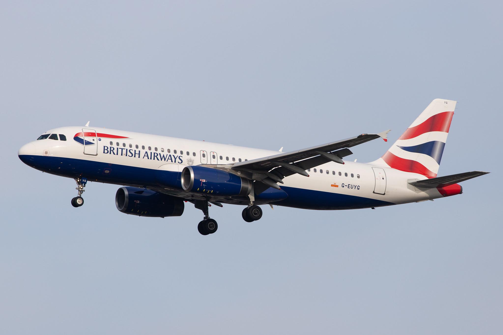 London Heathrow Airport: British Airways (BA / BAW) |  Airbus A320-232 A320 | G-EUYG | MSN 4238