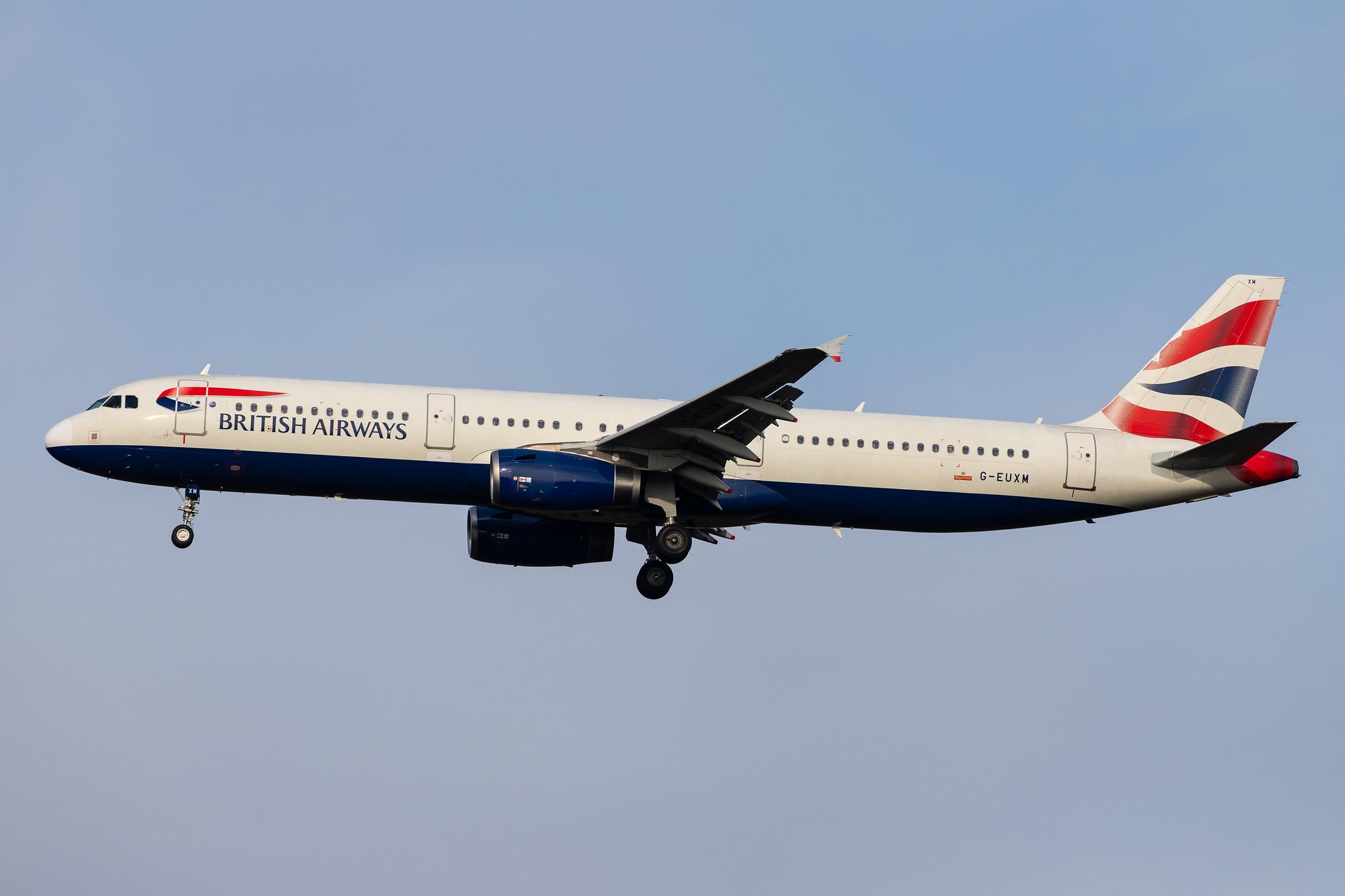 London Heathrow Airport: British Airways (BA / BAW) |  Airbus A321-231 A321 | G-EUXM | MSN 3290