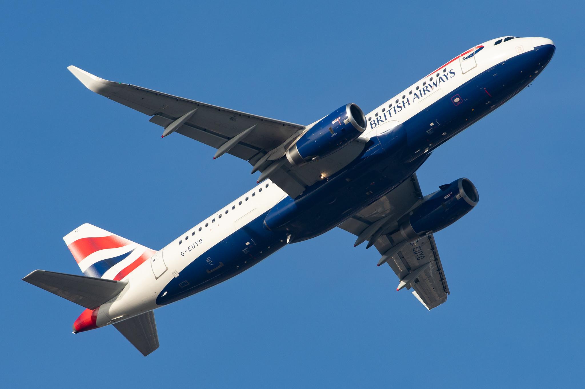 London Heathrow Airport: British Airways (BA / BAW) |  Airbus A320-232 A320 | G-EUYO | MSN 5634