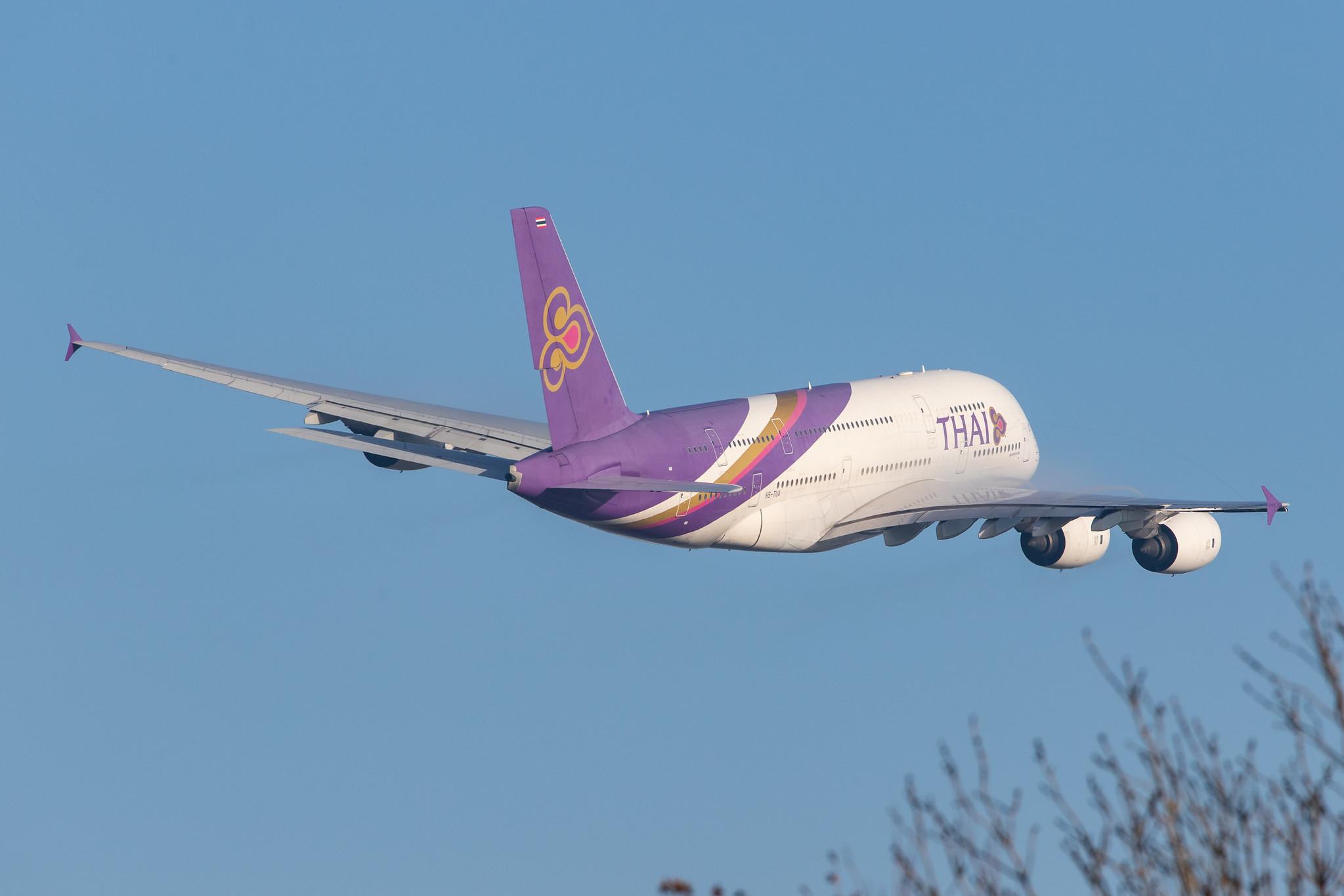 London Heathrow Airport: Thai Airways (TG / THA) |  Airbus A380-841 A388 | HS-TUA | MSN 087