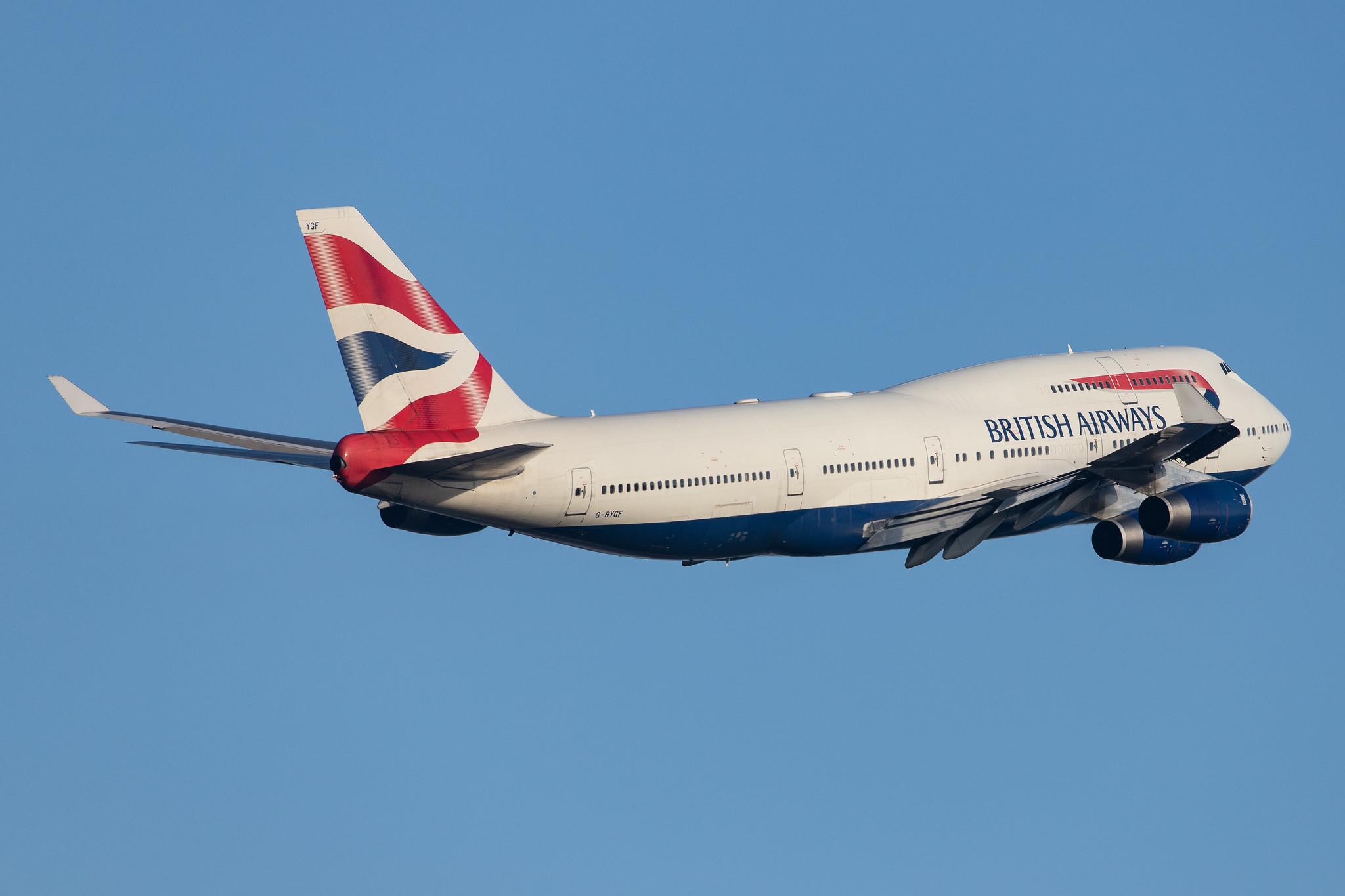London Heathrow Airport: British Airways (BA / BAW) |  Boeing 747-436 B744 | G-BYGF | MSN 25824