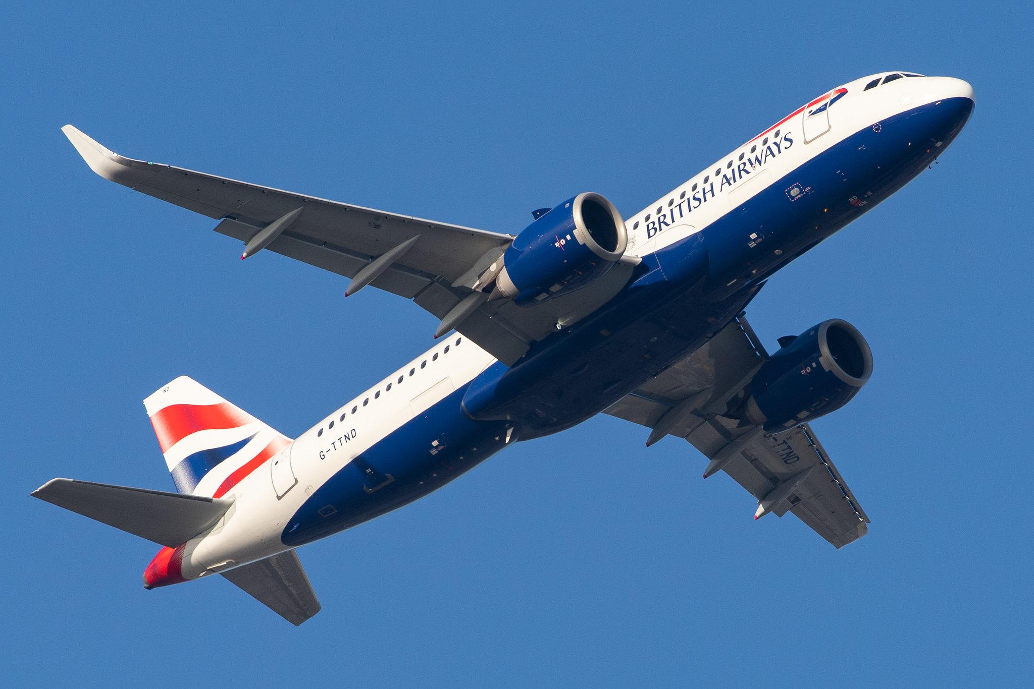 London Heathrow Airport: British Airways (BA / BAW) |  Airbus A320-251N A20N | G-TTND | MSN 8308