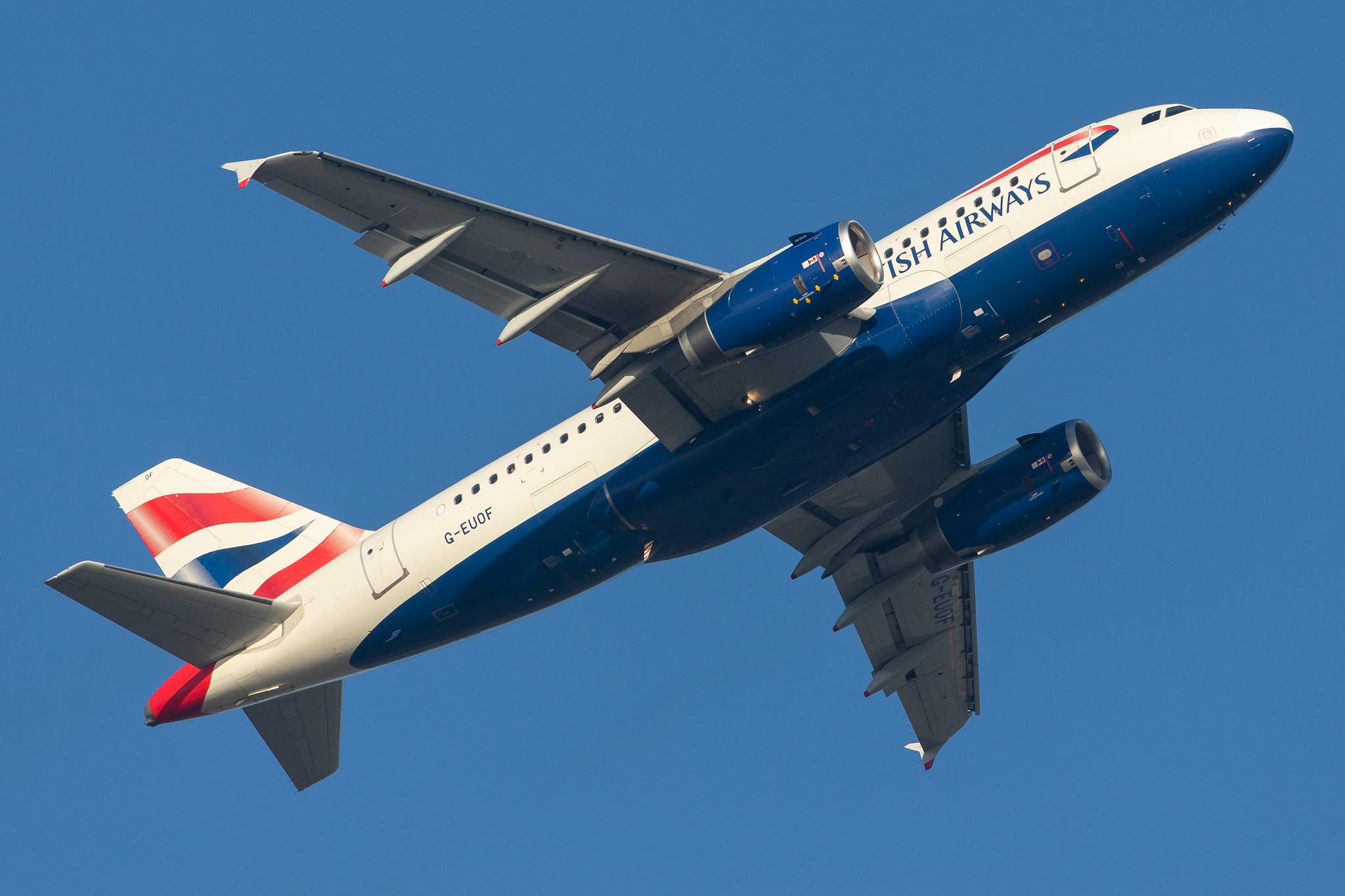 London Heathrow Airport: British Airways (BA / BAW) |  Airbus A319-131 A319 | G-EUOF | MSN 1590