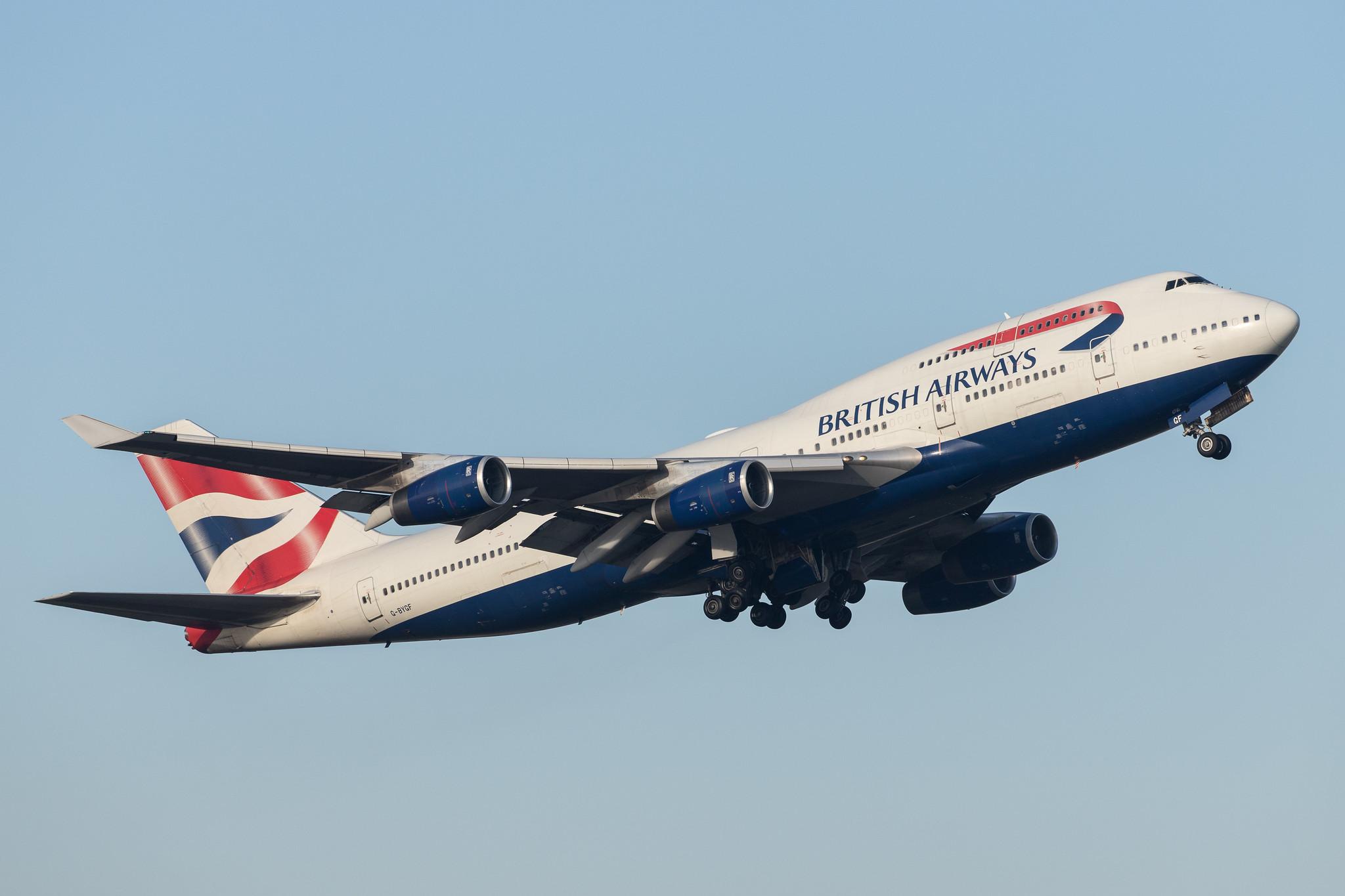 London Heathrow Airport: British Airways (BA / BAW) |  Boeing 747-436 B744 | G-BYGF | MSN 25824