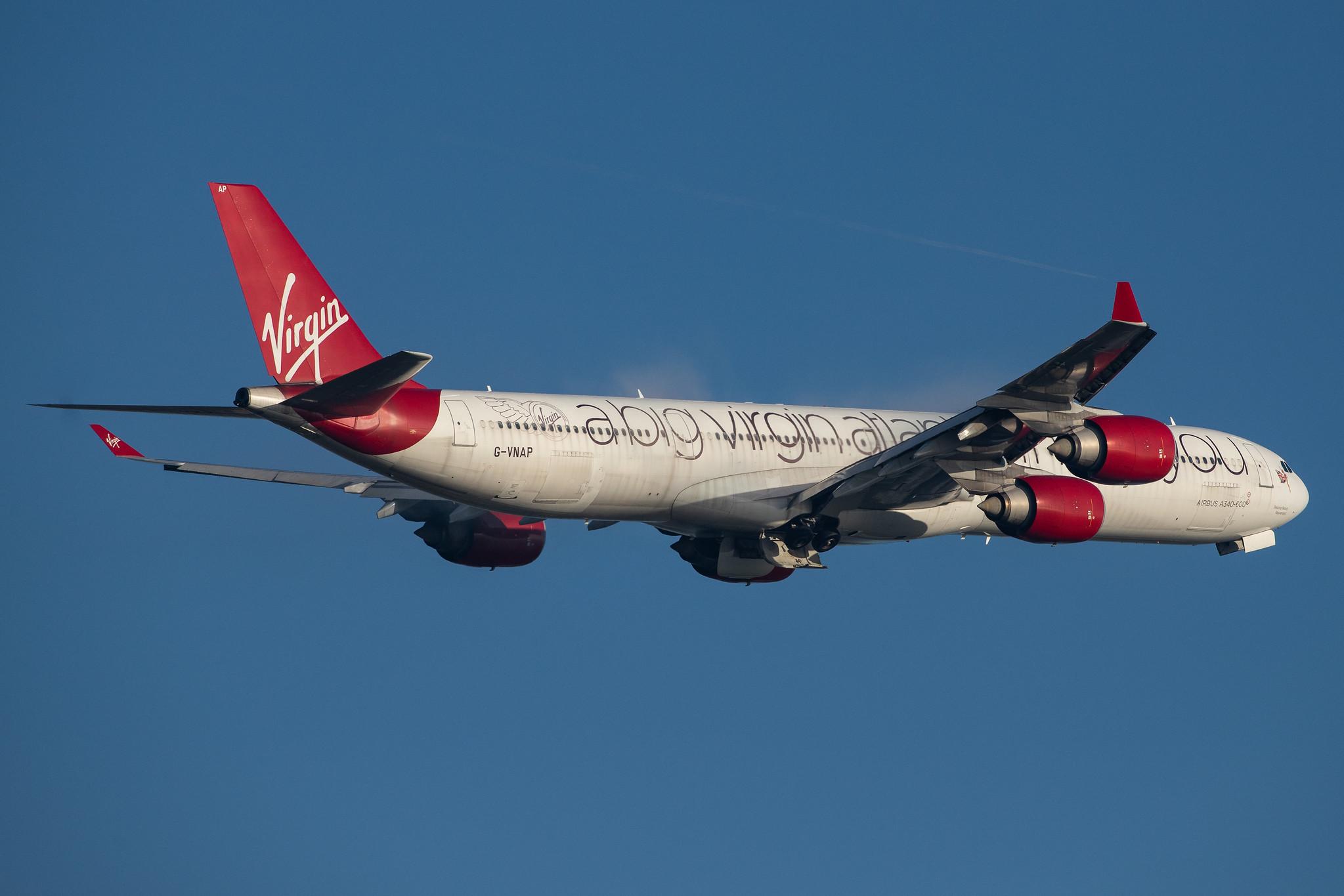 London Heathrow Airport: Virgin Atlantic (VS / VIR) |  Airbus A340-642 A346 | G-VNAP | MSN 0622