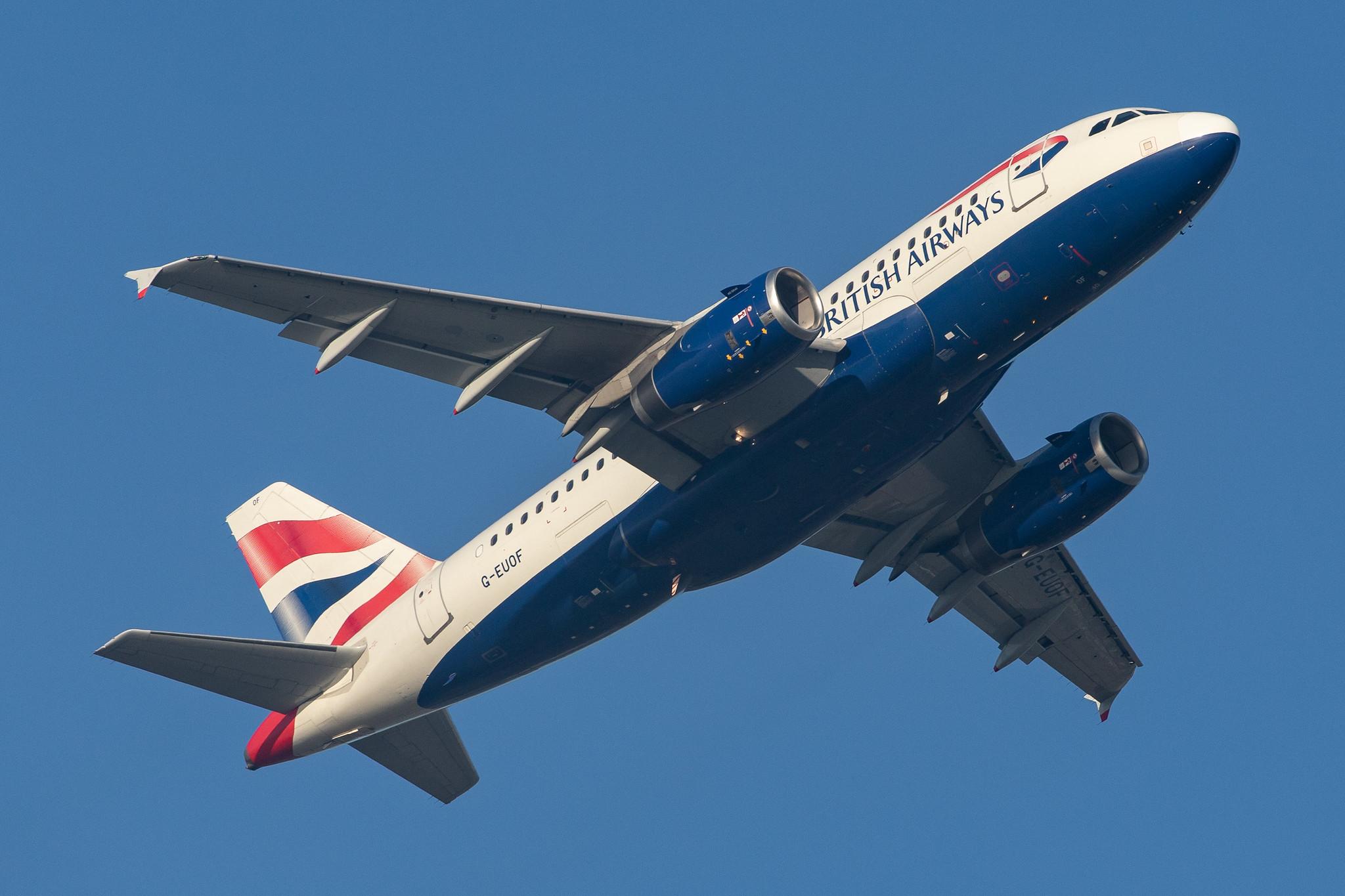 London Heathrow Airport: British Airways (BA / BAW) |  Airbus A319-131 A319 | G-EUOF | MSN 1590