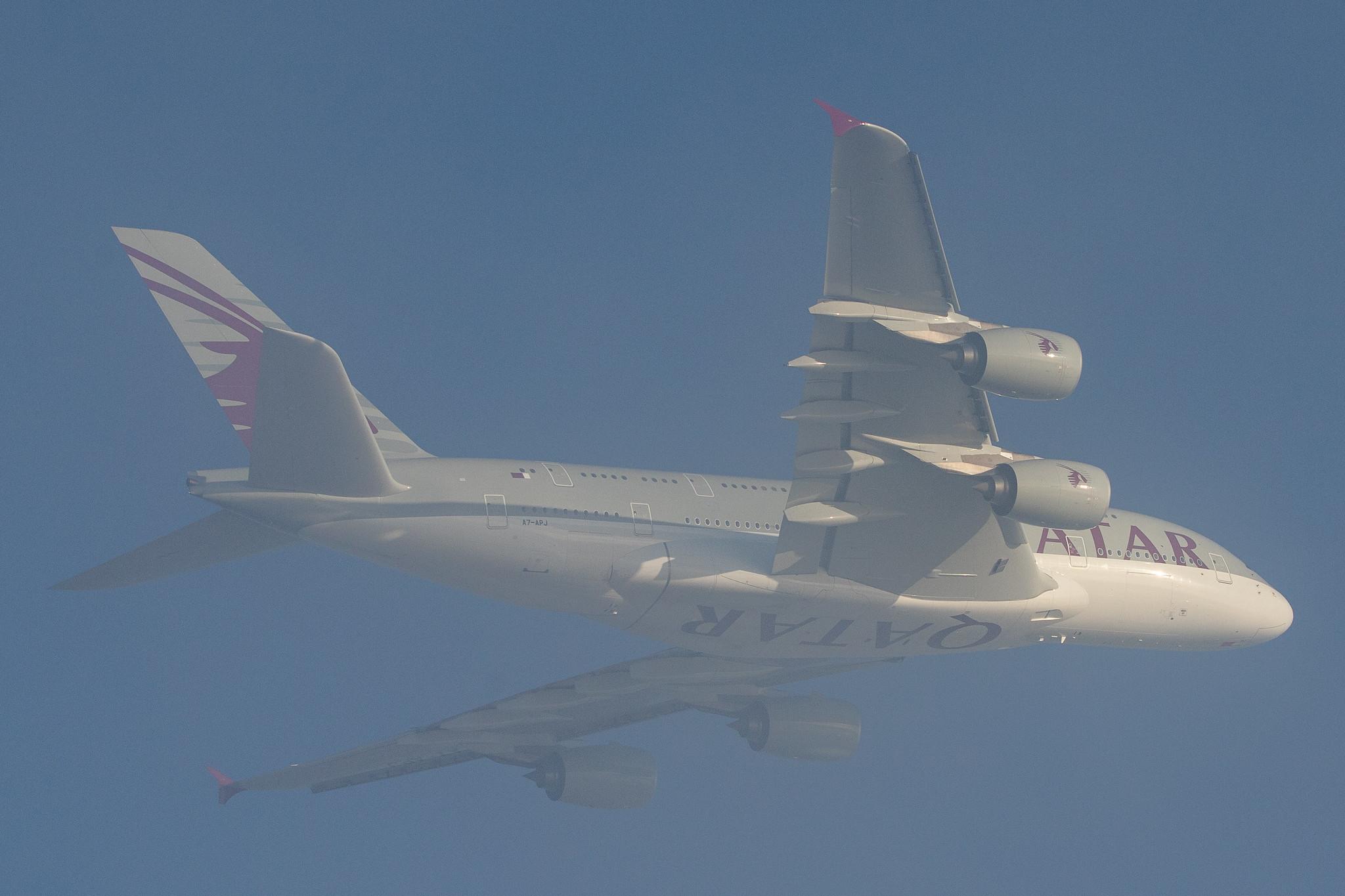 London Heathrow Airport: Qatar Airways (QR / QTR) |  Airbus A380-861 A388 | A7-APJ | MSN 254