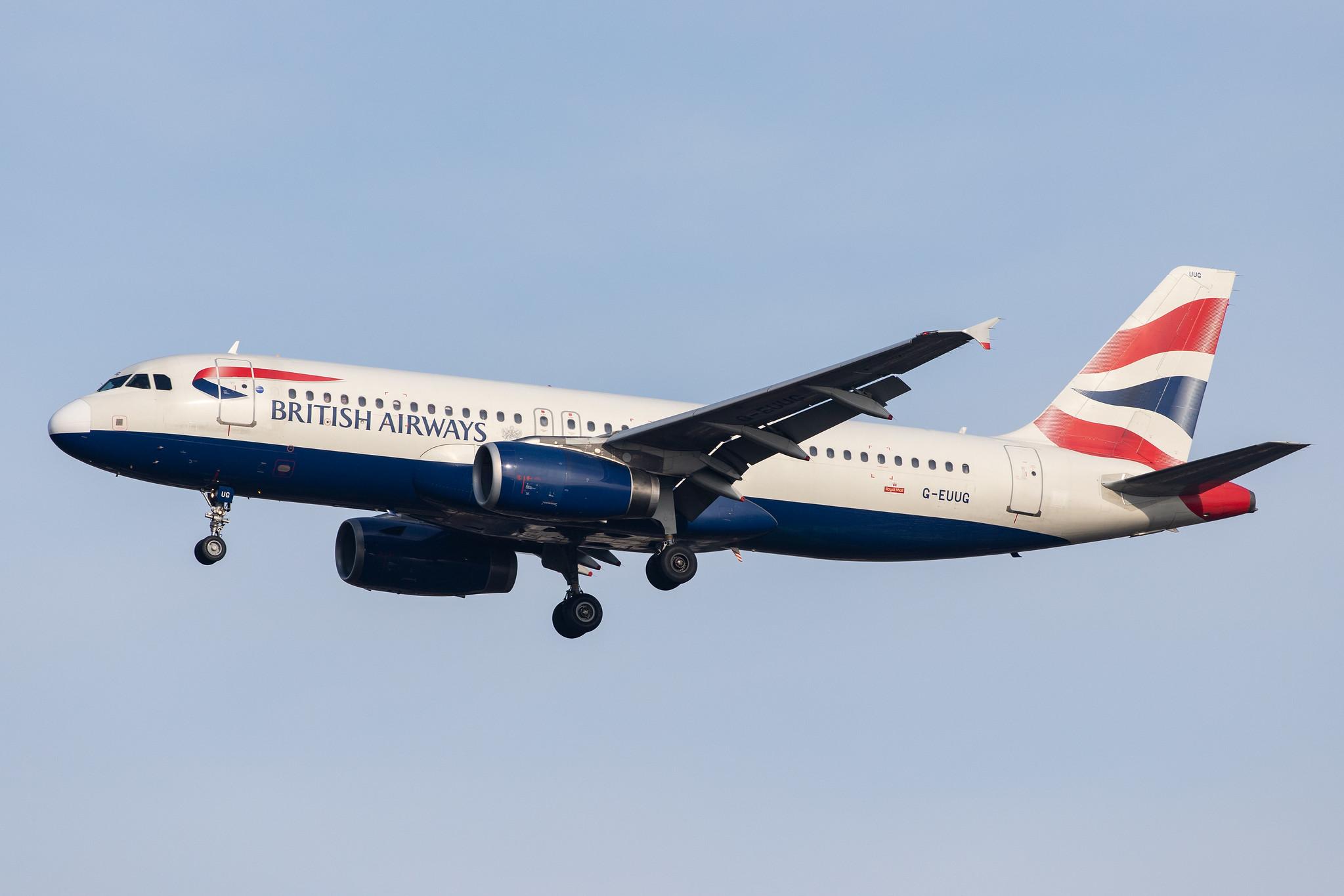 London Heathrow Airport: British Airways (BA / BAW) |  Airbus A320-232 A320 | G-EUUG | MSN 1812