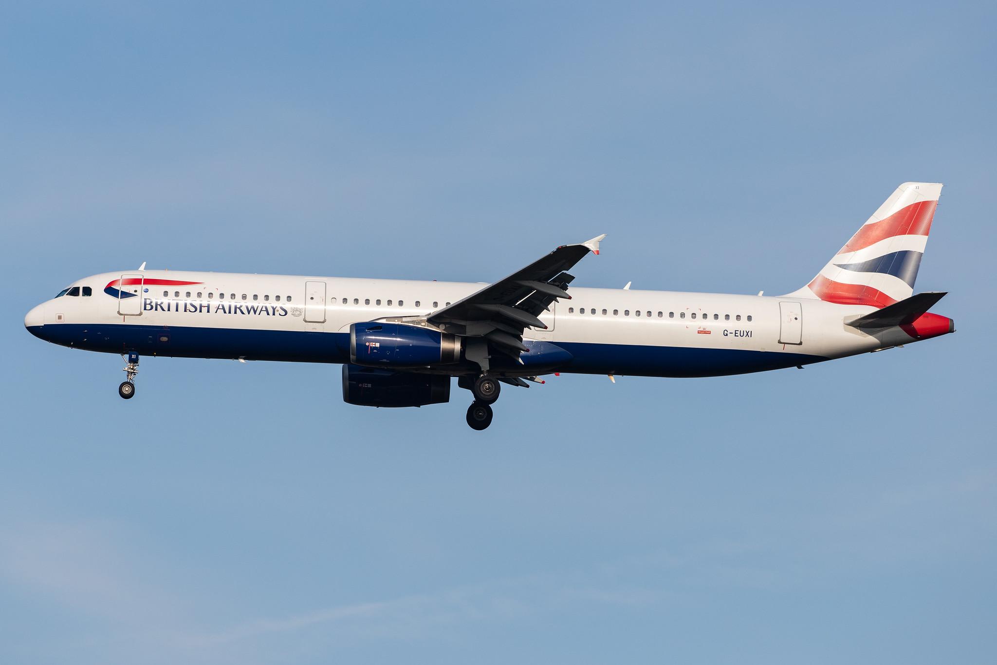 London Heathrow Airport: British Airways (BA / BAW) |  Airbus A321-231 A321 | G-EUXI | MSN 2536