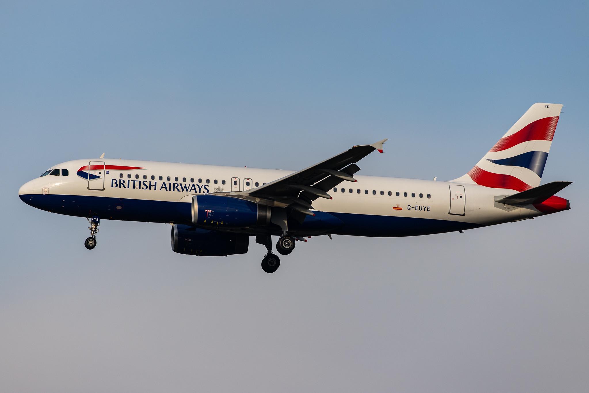 London Heathrow Airport: British Airways (BA / BAW) |  Airbus A320-232 A320 | G-EUYE | MSN 3912