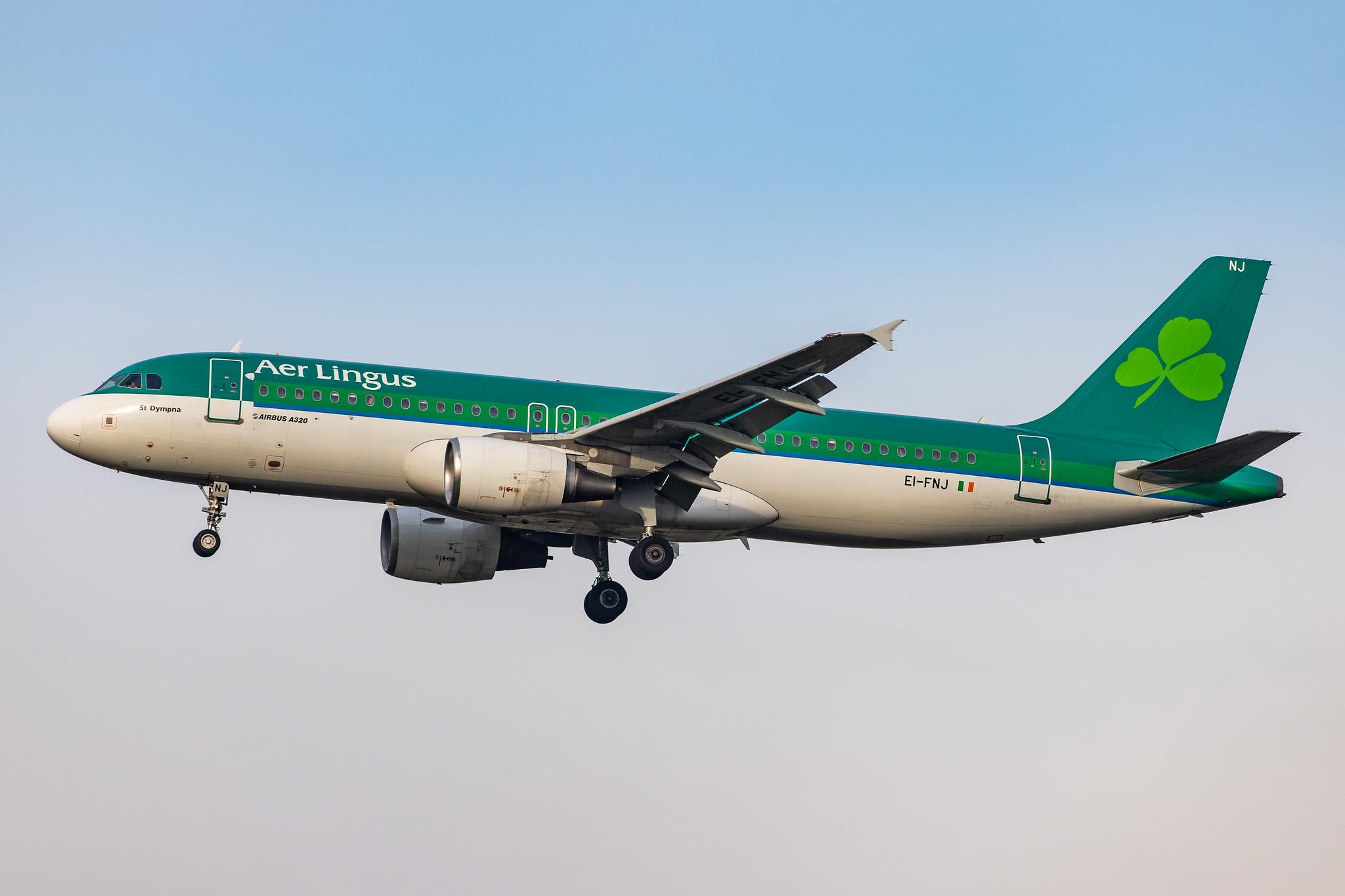 London Heathrow Airport: Aer Lingus (EI / EIN) |  Airbus A320-216 A320 | EI-FNJ | MSN 3174