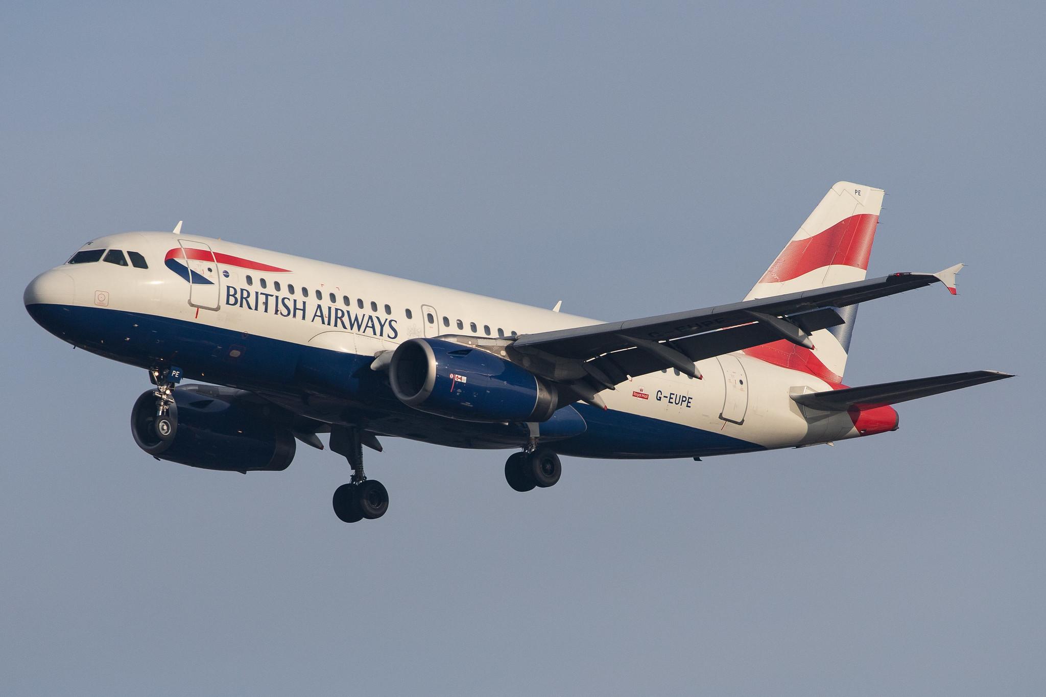 London Heathrow Airport: British Airways (BA / BAW) |  Airbus A319-131 A319 | G-EUPE | MSN 1193
