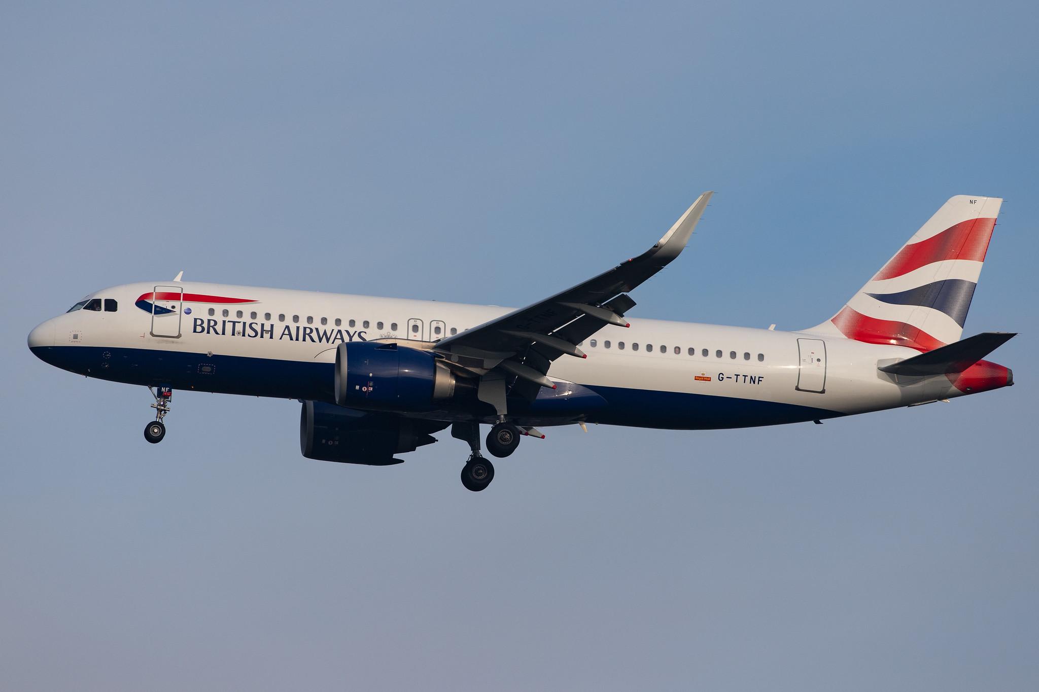 London Heathrow Airport: British Airways (BA / BAW) |  Airbus A320-251N A20N | G-TTNF | MSN 8408