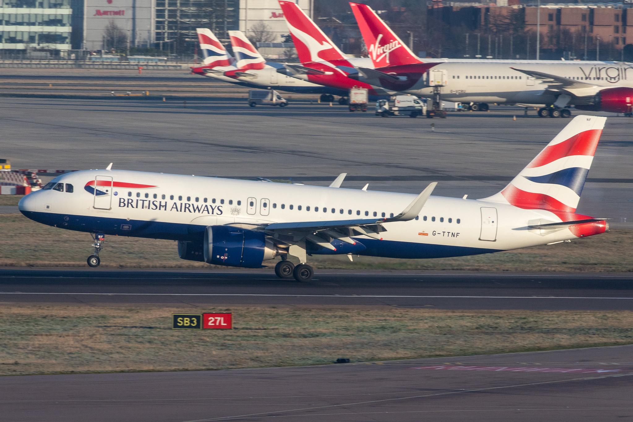 London Heathrow Airport: British Airways (BA / BAW) |  Airbus A320-251N A20N | G-TTNF | MSN 8408