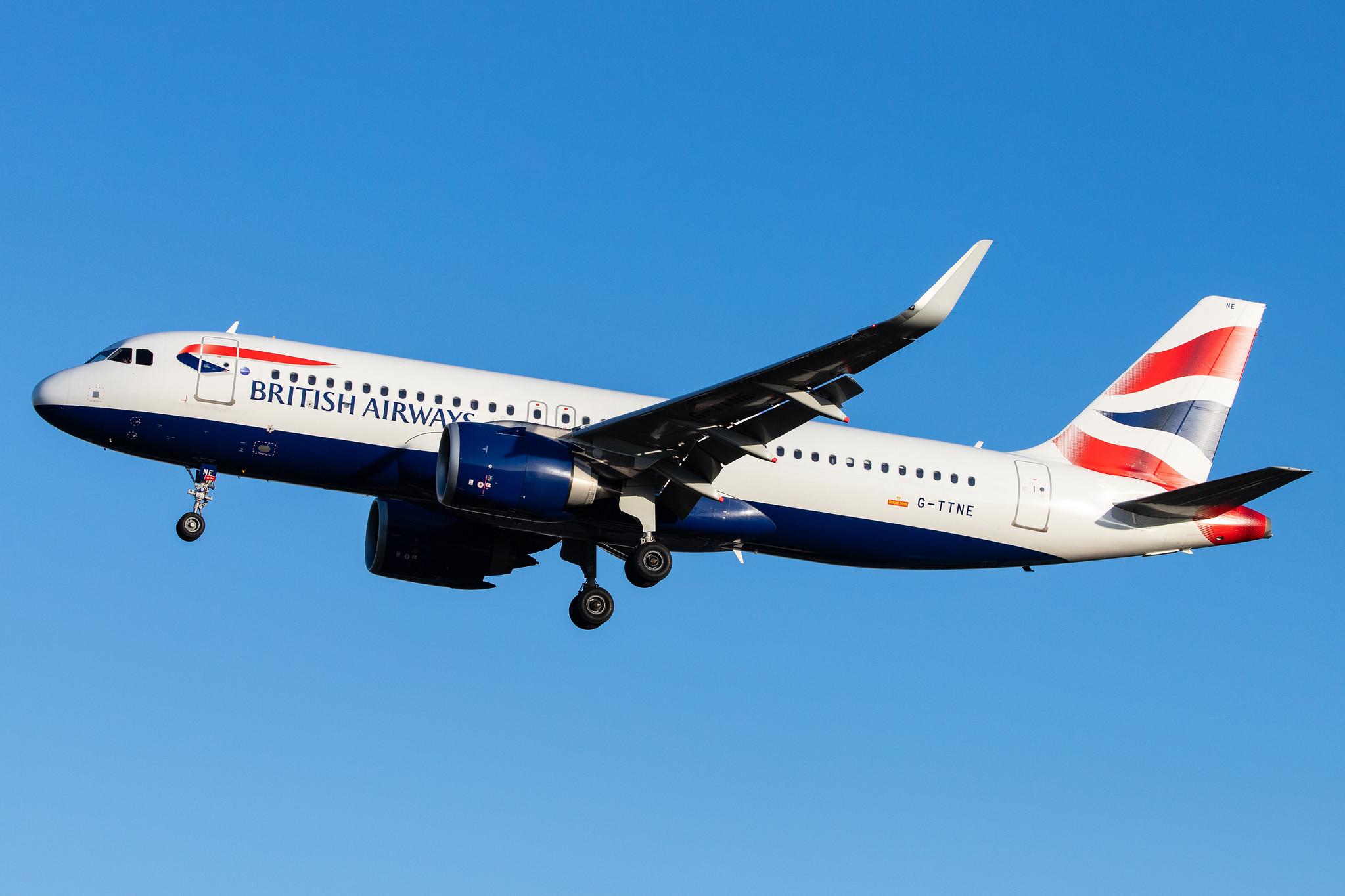 London Heathrow Airport: British Airways (BA / BAW) |  Airbus A320-251N A20N | G-TTNE | MSN 8365