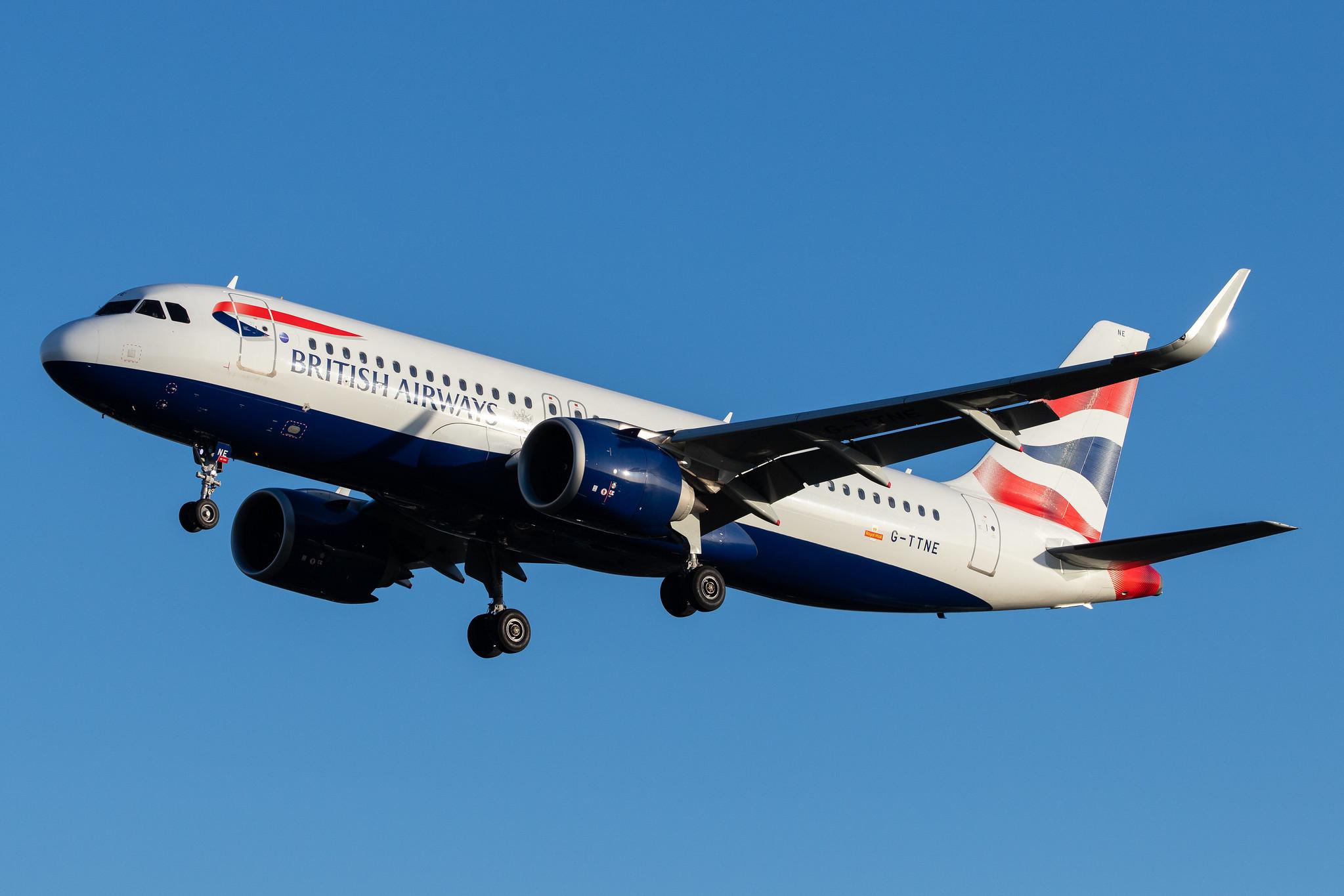 London Heathrow Airport: British Airways (BA / BAW) |  Airbus A320-251N A20N | G-TTNE | MSN 8365