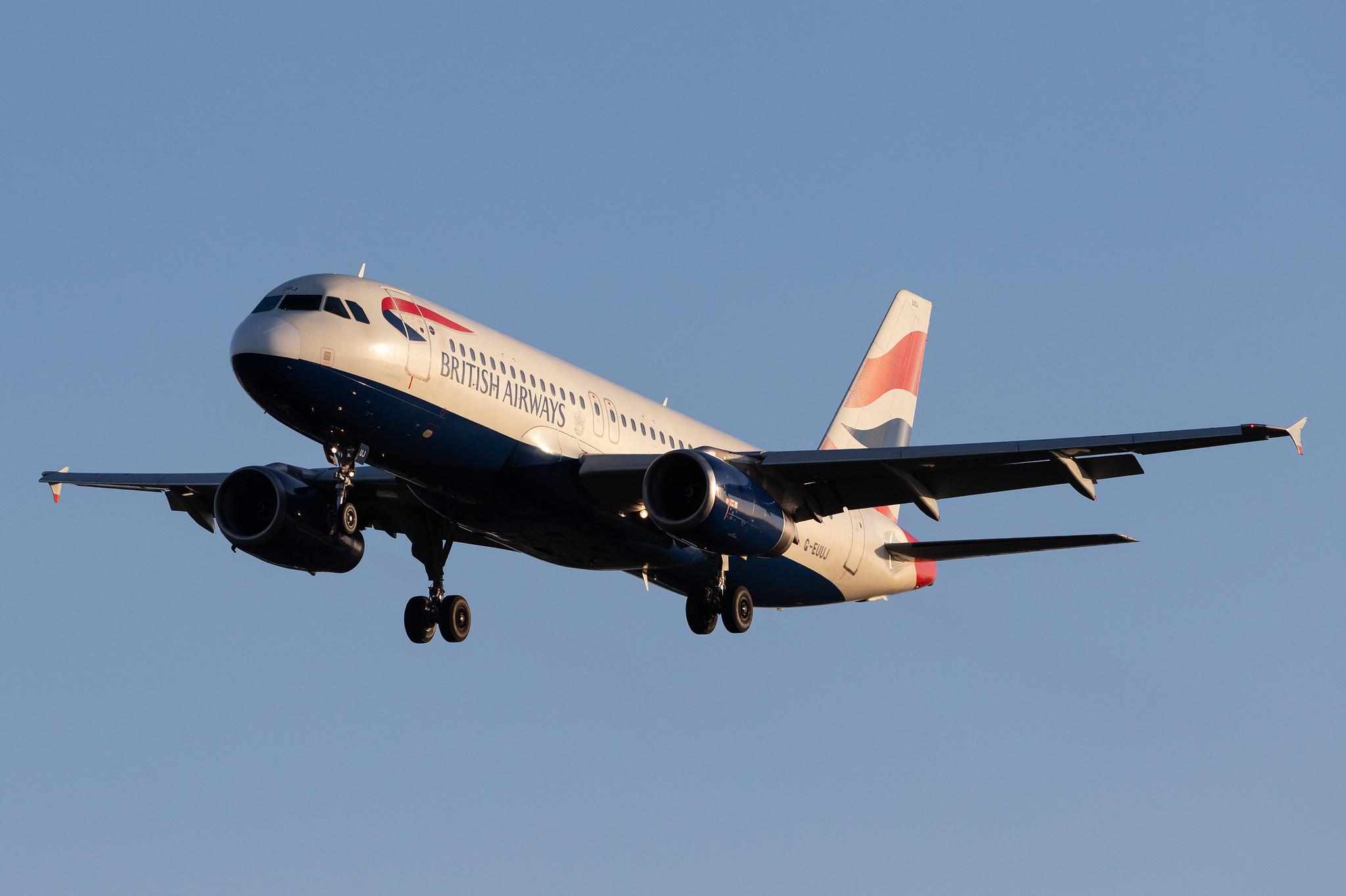 London Heathrow Airport: British Airways (BA / BAW) |  Airbus A320-232 A320 | G-EUUJ | MSN 1883