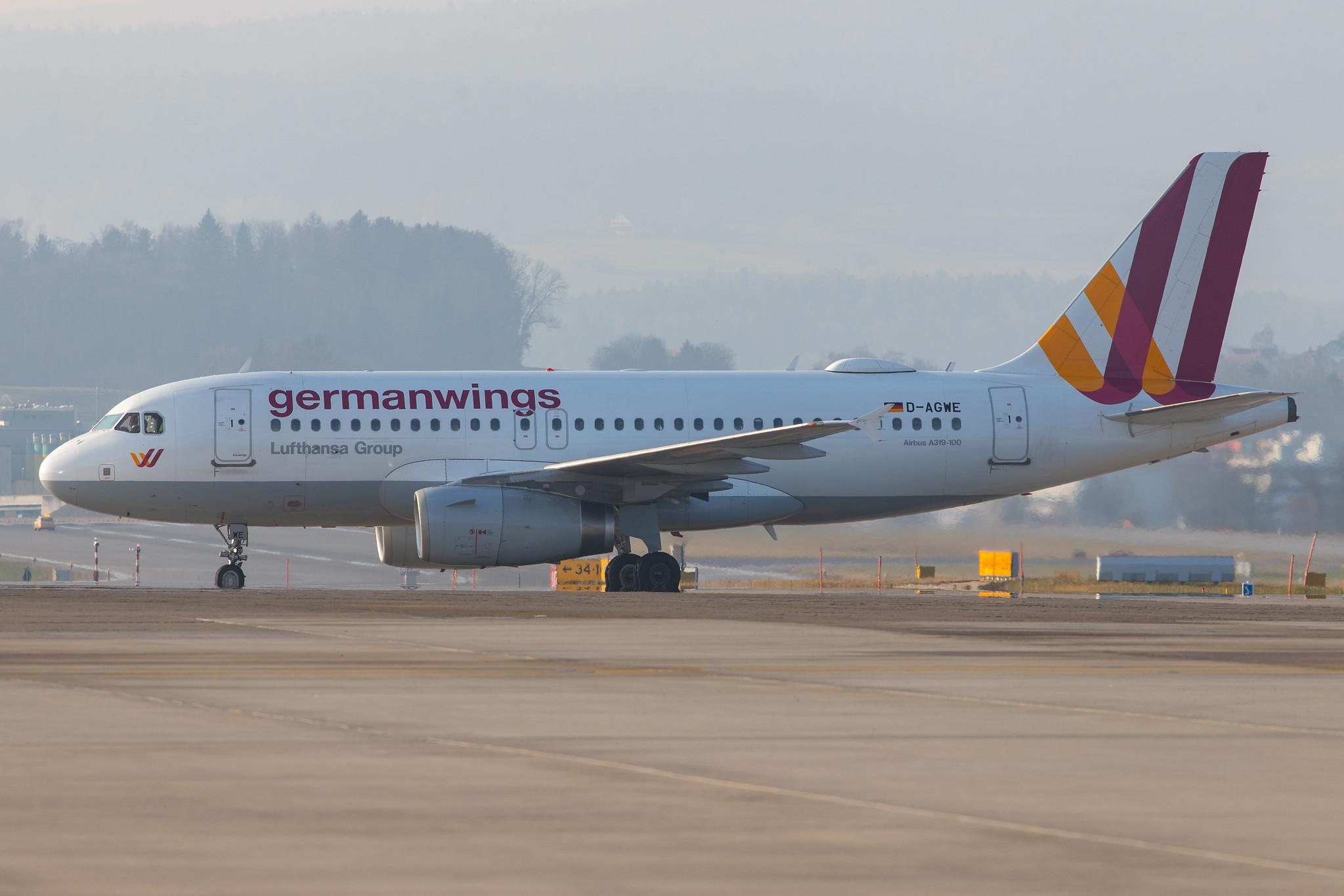 Flughafen Zürich: Eurowings (EW / EWG) |  Airbus A319-132 A319 | D-AGWE | MSN 3128