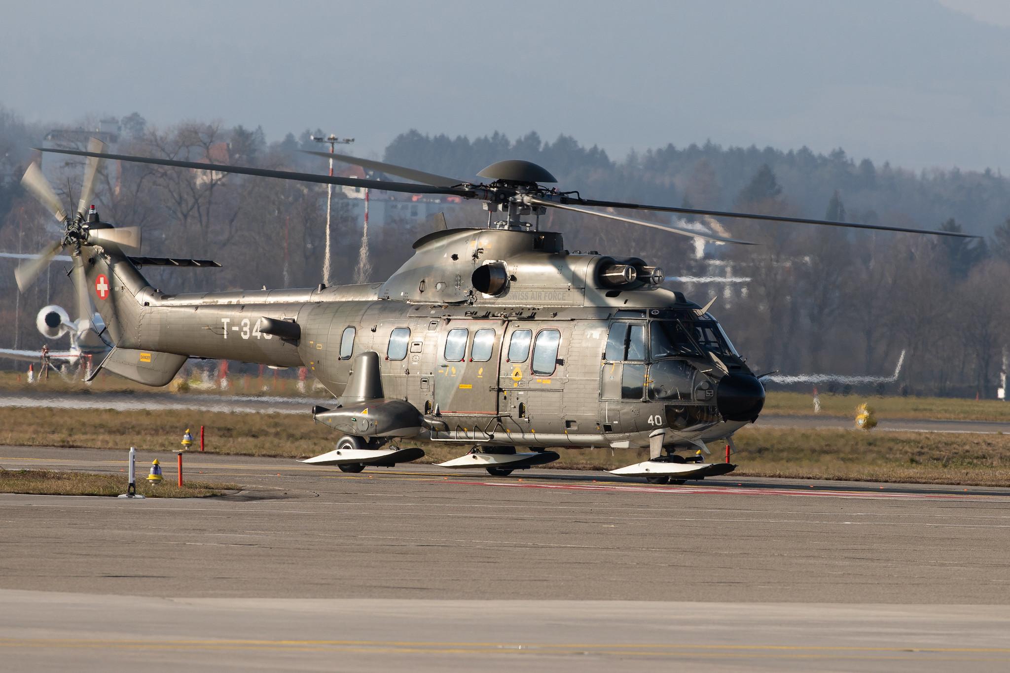 Flughafen Zürich: Swiss Air Force |  Eurocopter AS-532UL Cougar AS32 | T-340 | MSN 2554