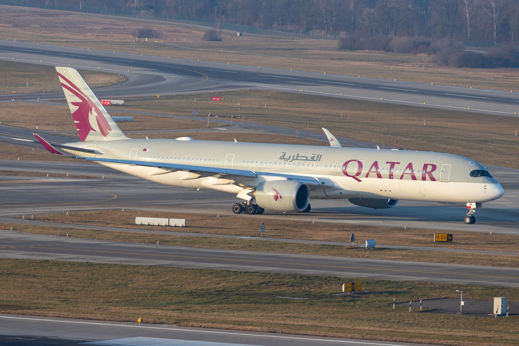 Flughafen Zürich: Qatar Airways (QR / QTR) |  Airbus A350-941 A359 | A7-AMK | MSN 249