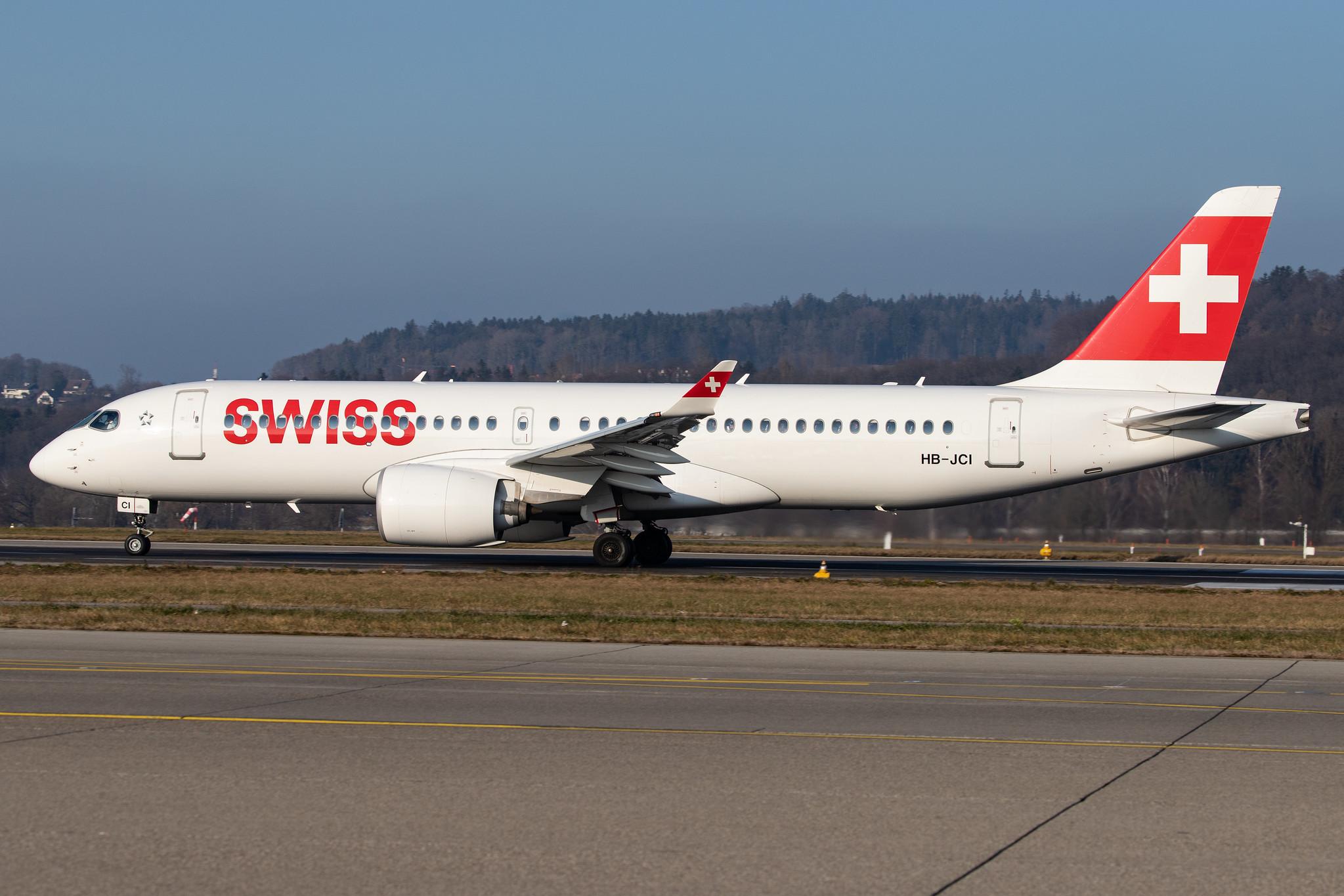 Flughafen Zürich: Swiss (LX / SWR) |  Airbus A220-300 BCS3 | HB-JCI | MSN 55023